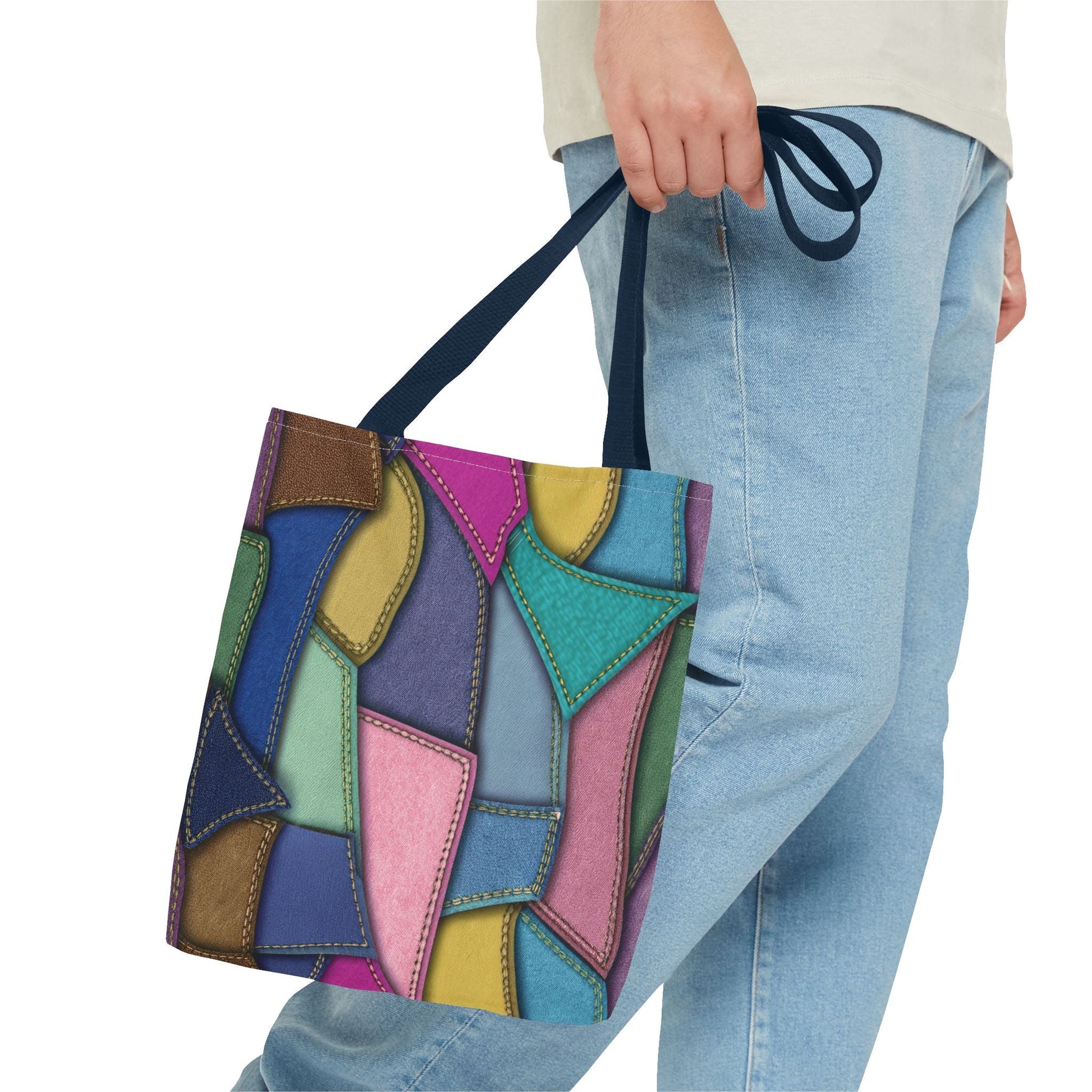Denim Canvas Bag, Tote Bag Denim Printify