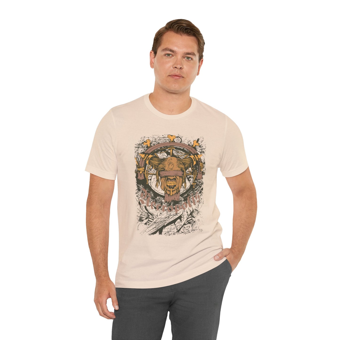 Skull Nordic Warrior Graphic Unisex Cotton T-Shirt r12