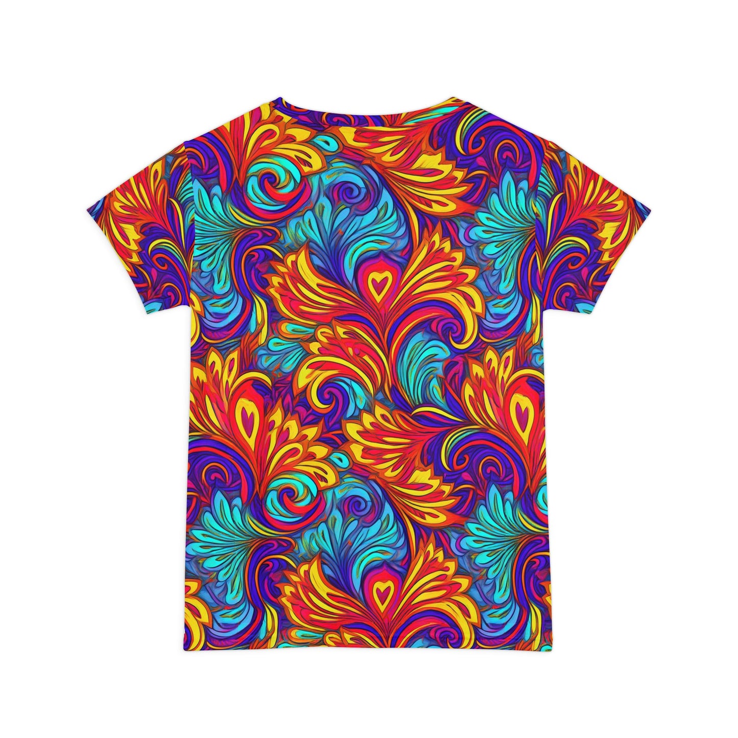 Women Poly Span T-Shirt with Floral Print