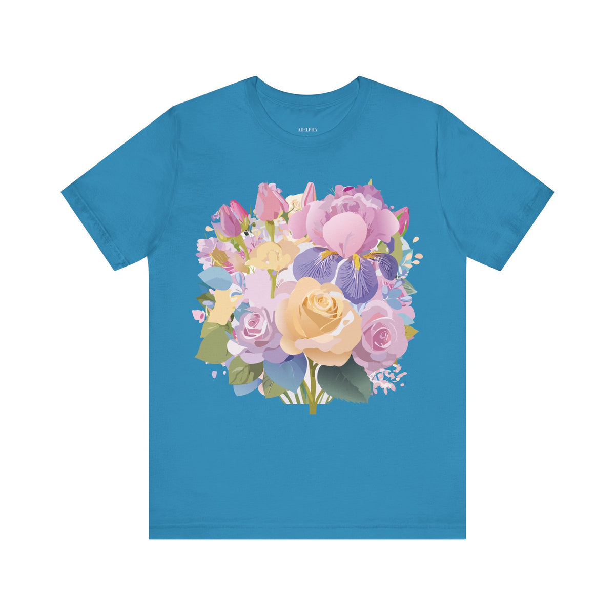 Floral Graphic Tee Shirt - Bella+Canvas Unisex 100 Cotton 45