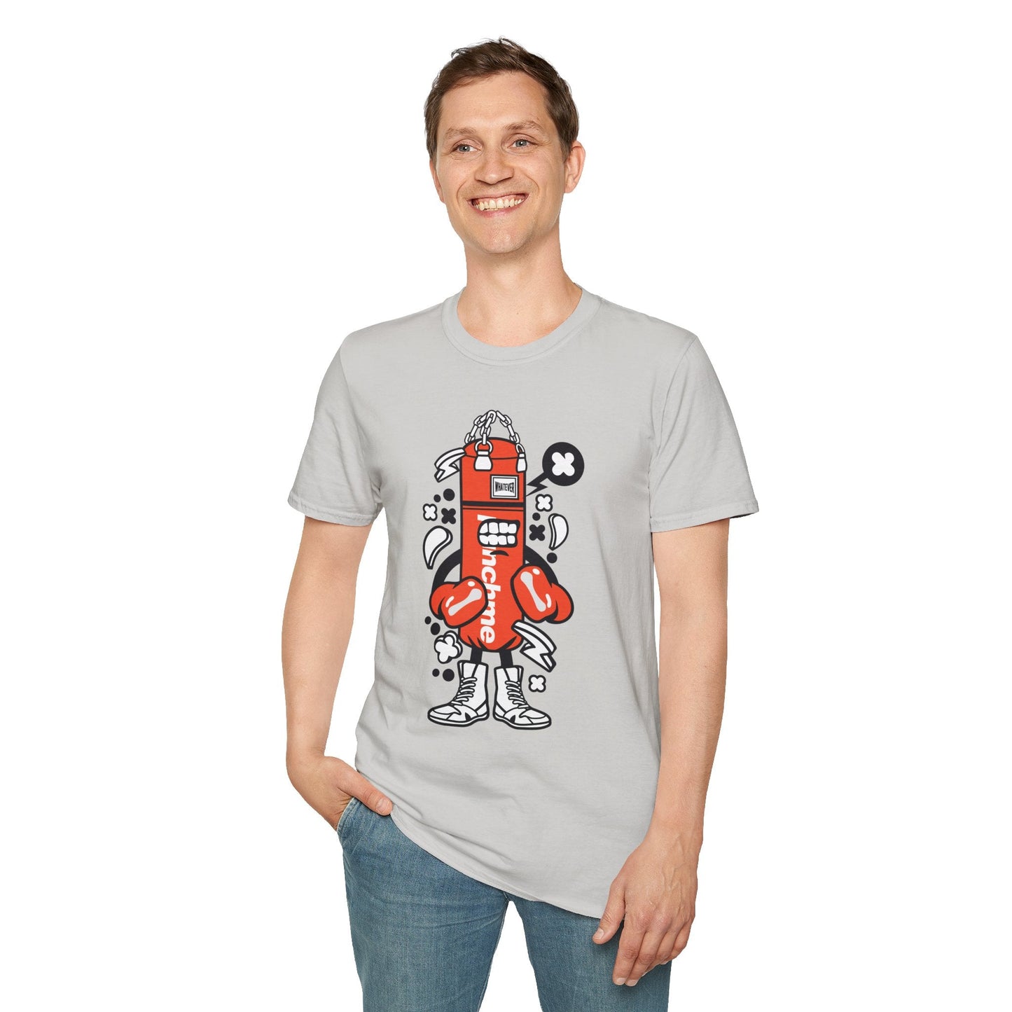 Cartoon Tee Shirt Unisex Animation Graphic Tee Funny Tee Cotton Softstyle 64000 Gildan