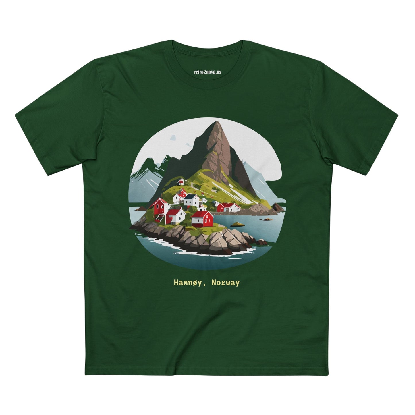Norway Travel Shirt Unisex Tourist Tee With Original Art Design By Retro2Nova Premium Cotton