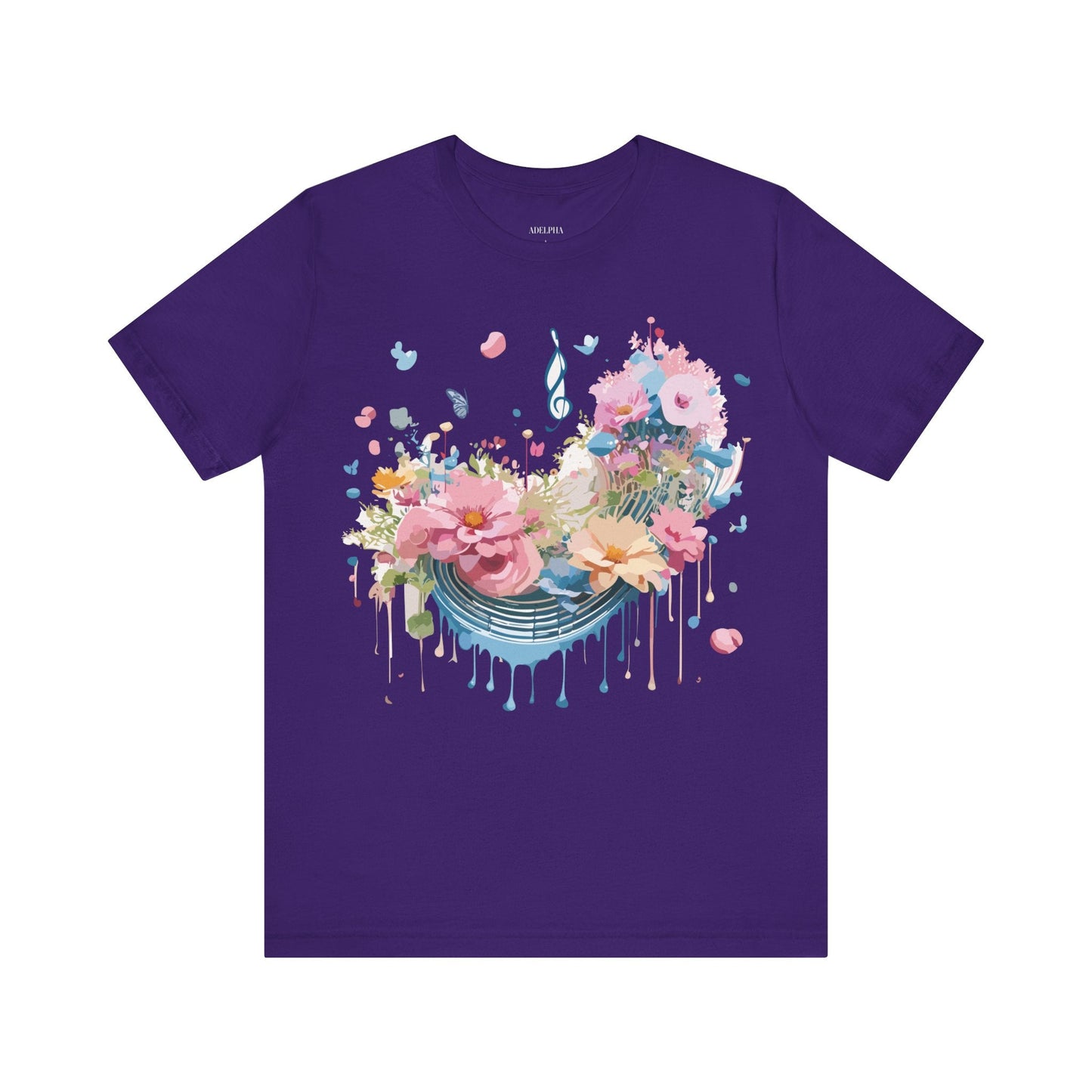 Music Graphic T Shirt Unisex Short Sleeve Jersey Tee Adelpha Vintage Inspired Art