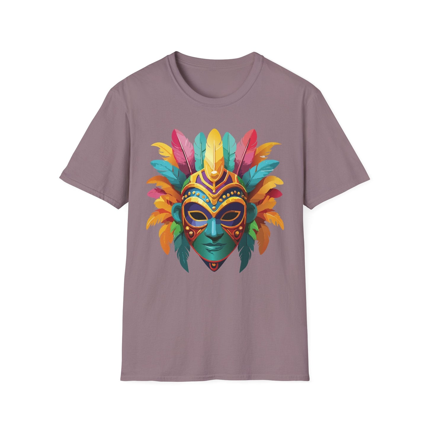 Mask Tee Shirt Unisex Masquerade Design Gildan Softstyle 64000 100 Percent Ring Spun Cotton Tee
