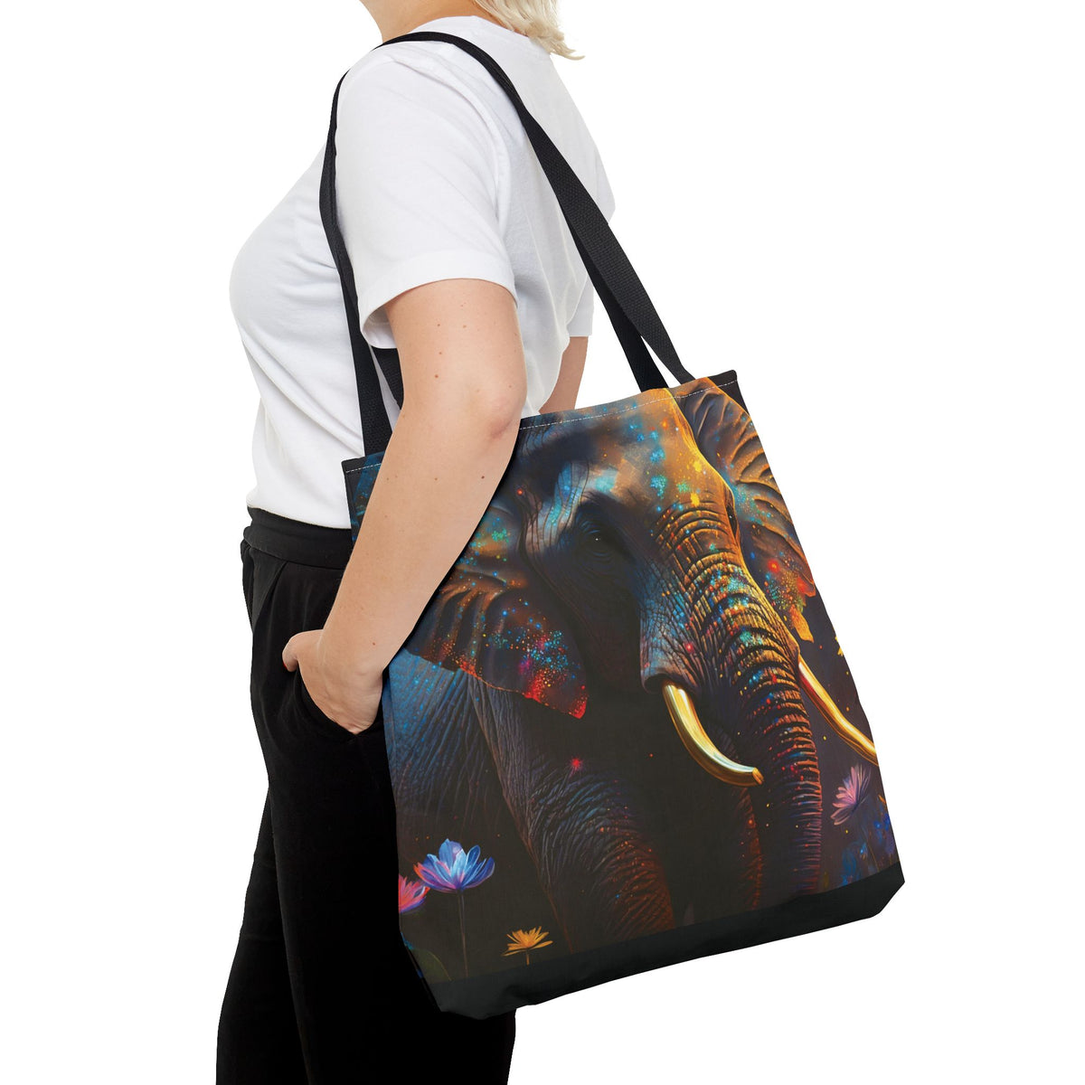 Bolsa de lona con estampados de animales 