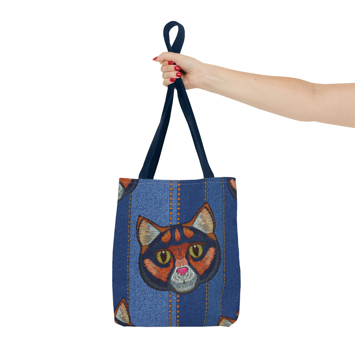 Denim Fabric Imitation Print Unisex Canvas Bag Poly Spun 3 Sizes Tote Bag 190