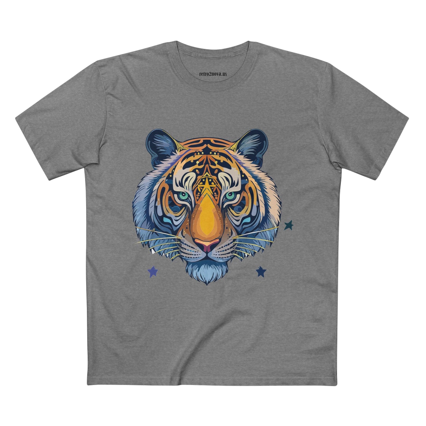 Unisex Tiger Shirt Premium Cotton Staple Tee With Original Art Design From Retro2Nova Art Collection For Everyday Comfort