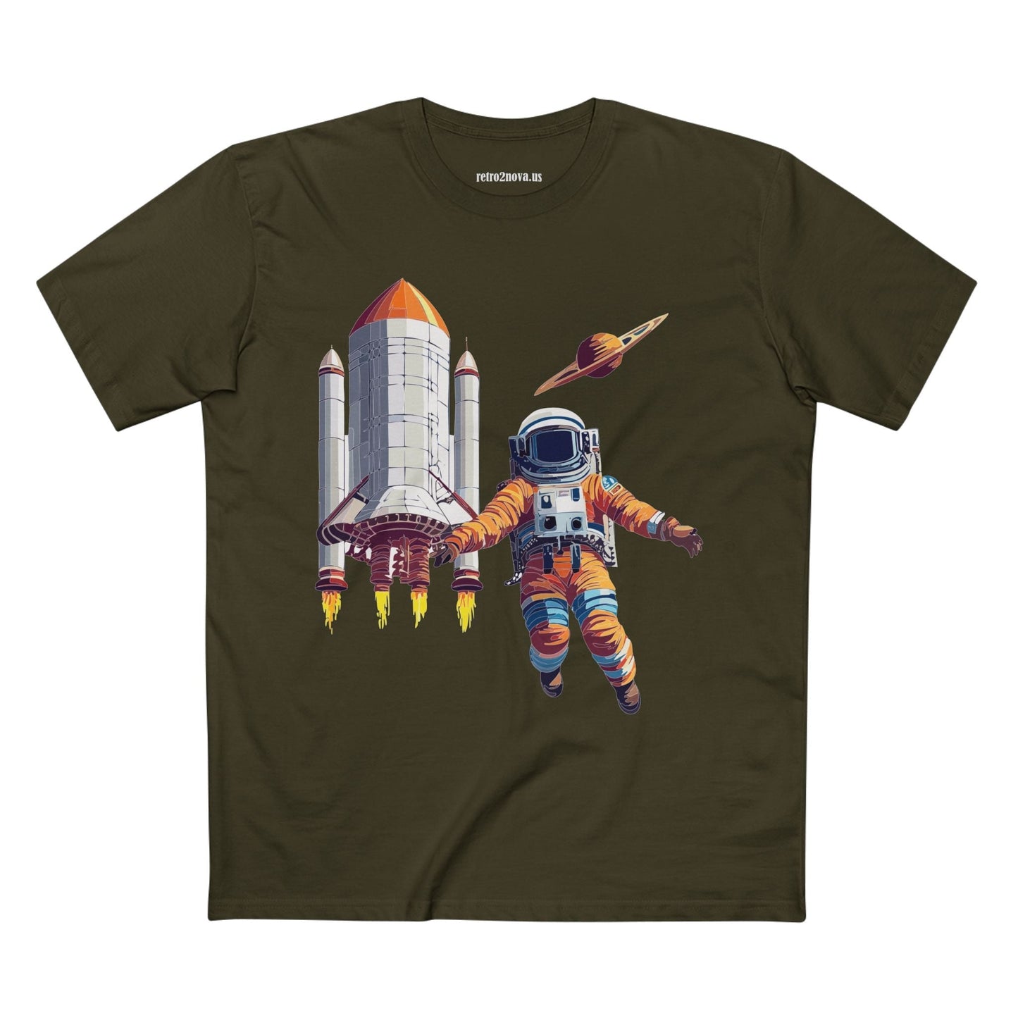 Cosmos Shirt Astronaut Tee CS 7 Unisex Premium Cotton Staple Tee Retro2Nova Art Original Art Design