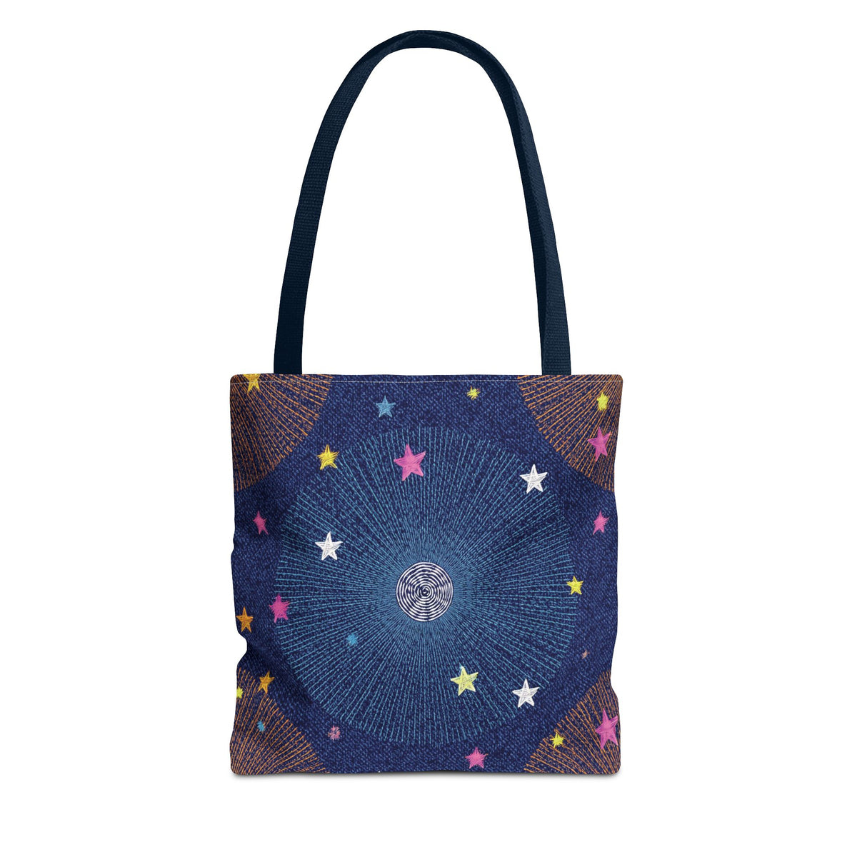 Denim Fabric Imitation Print Unisex Canvas Bag Poly Spun 3 Sizes Tote Bag 183-8