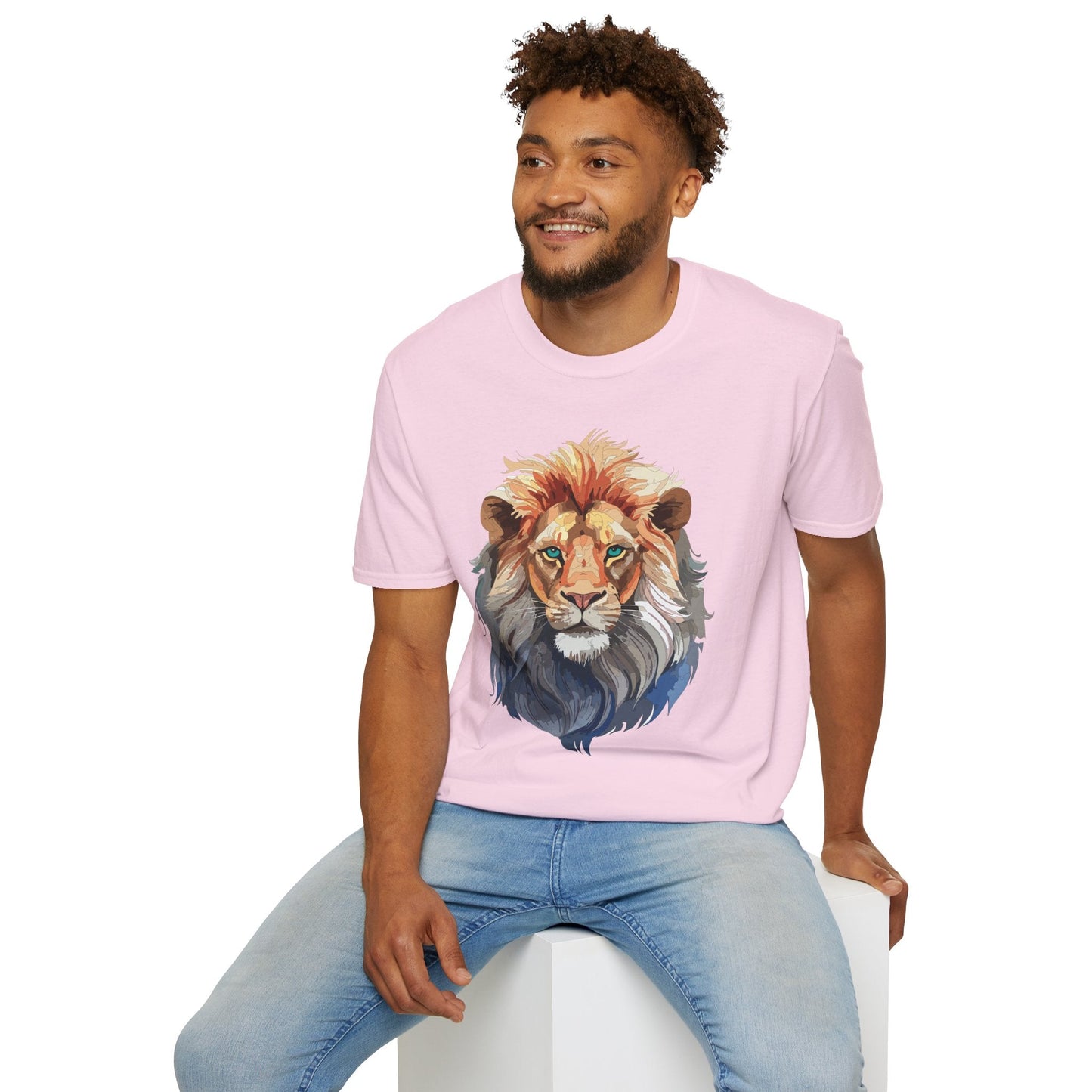 Lion Shirt Unisex Animal Tee Gildan Softstyle 64000 Cotton Tee