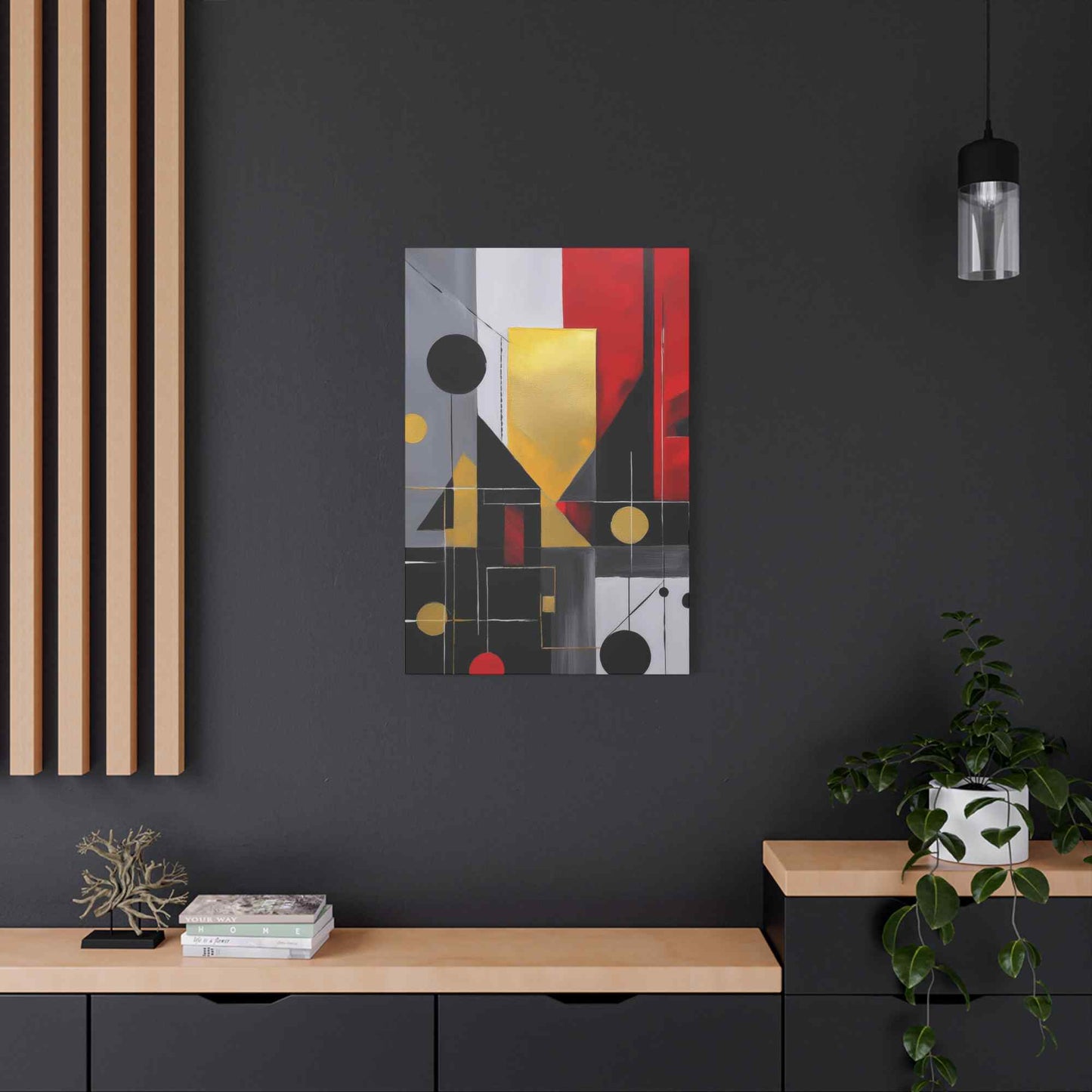 Red Abstract Painting Print Canvas 20x24,20x30,24x30, 24x32,24x36,30x40, 32x48,36x48,40x60 Pine-Wood Inner Frame ABS-22