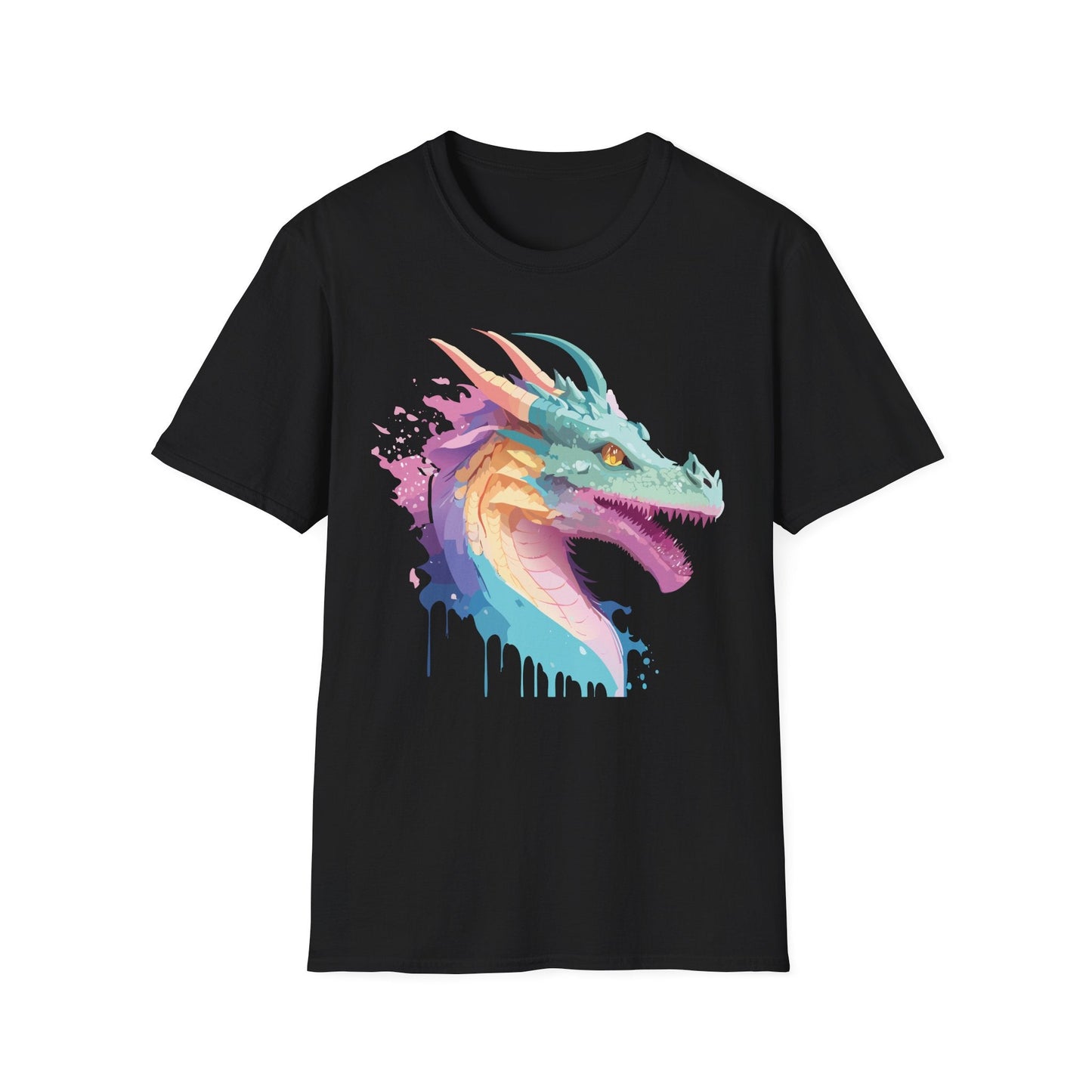 Dragon Graphic Tee Unisex Short Sleeve Dragon Shirt With Animal Design Gildan SoftStyle 64000