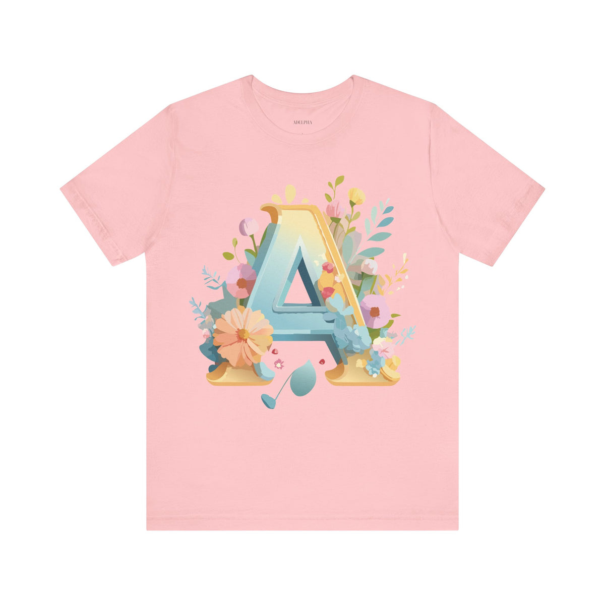 Letter A Graphic Unisex Cotton Bella+Canvas Tee with Art Letter Design