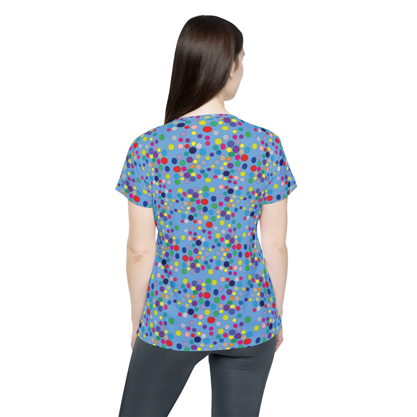 Poly Jersey Tee Shirt with abstract prints