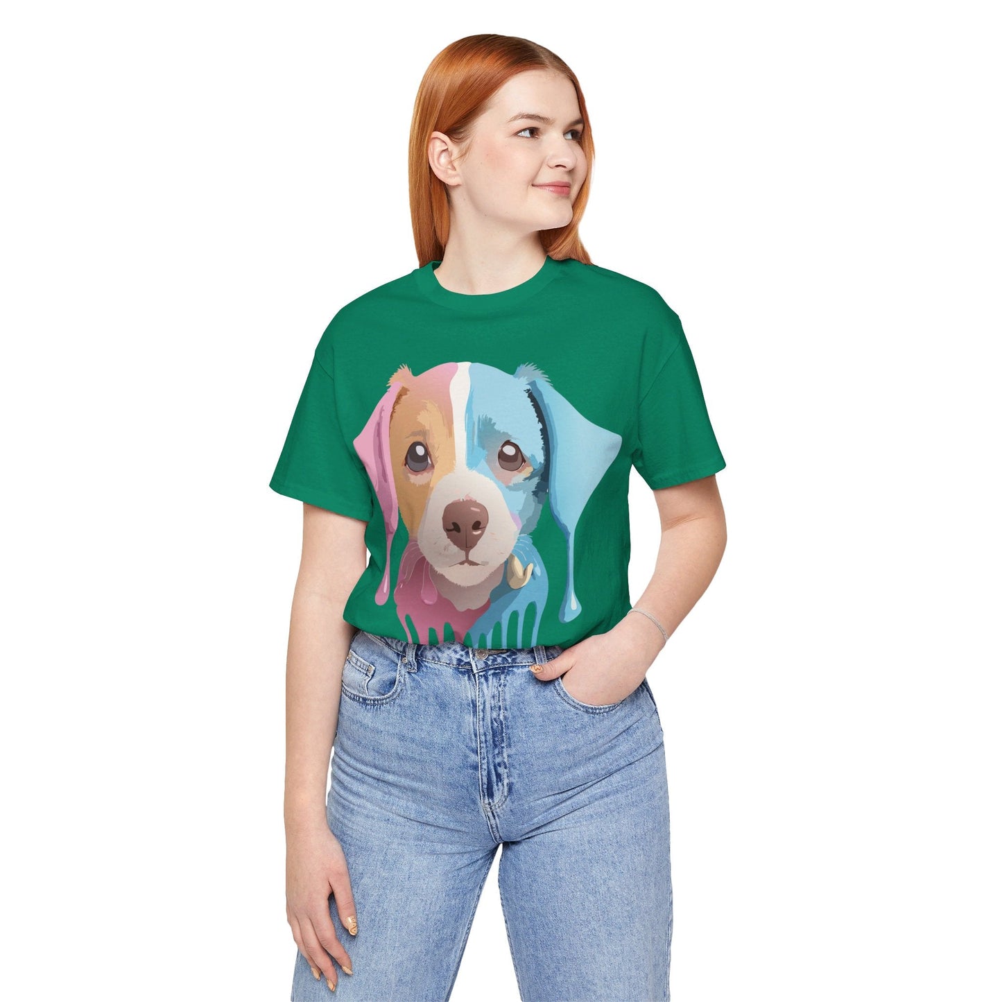Vintage Inspired Dog Graphic Tee Unisex Jersey Short Sleeve Premium Adelpha Art Design