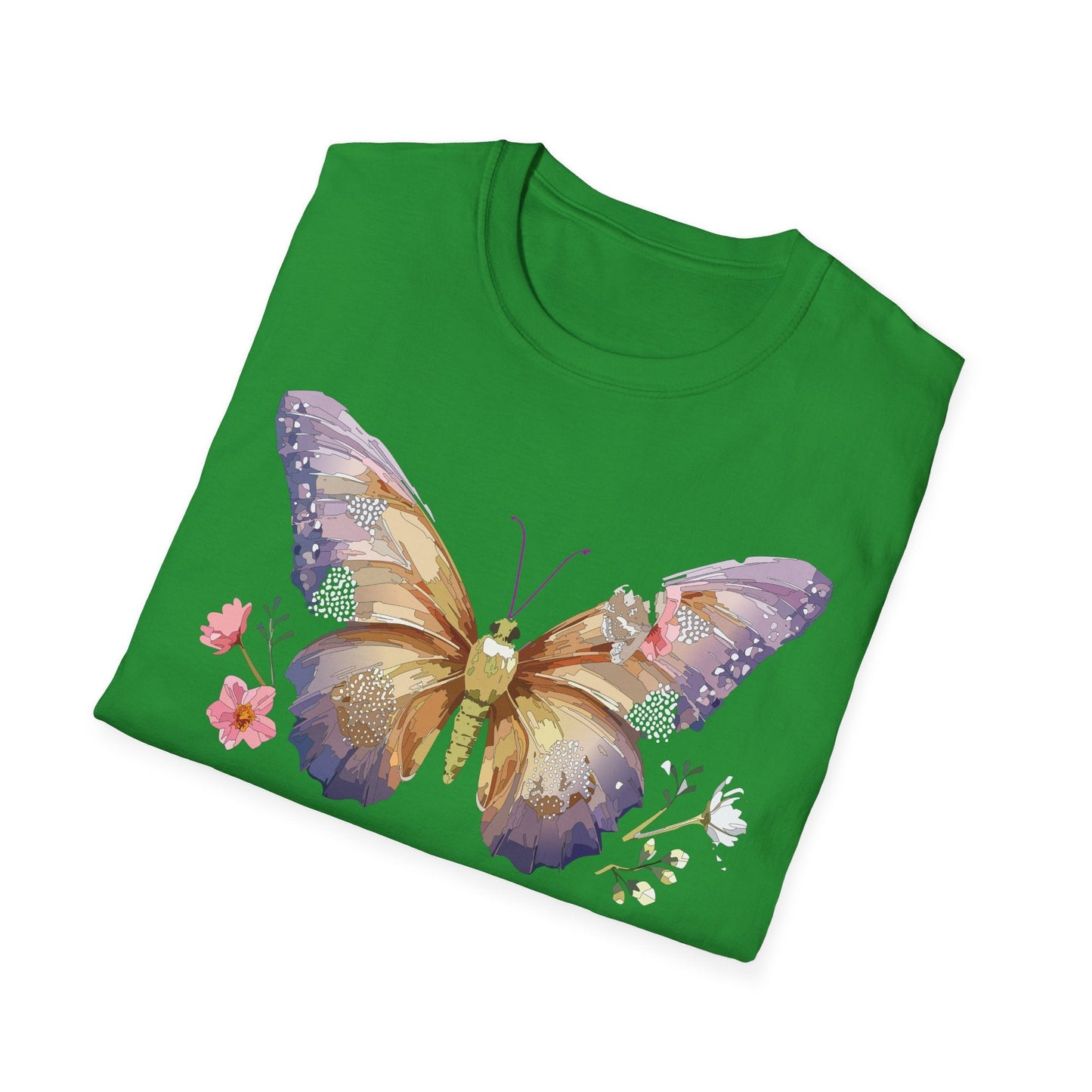 Monarch Butterfly Shirt Unisex Short Sleeve Tee Gildan Softstyle 64000 100 Percent Ring Spun Cotton