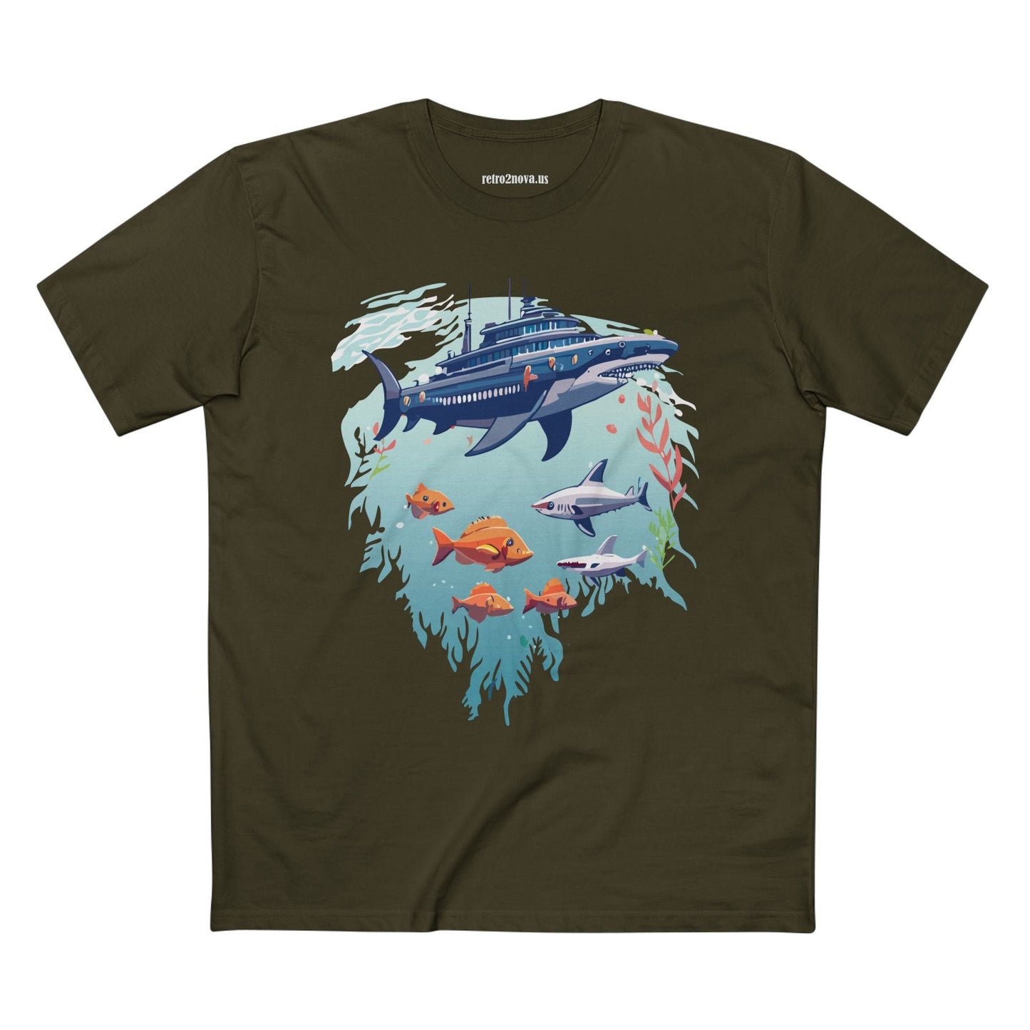 Ocean Pacific Shirt Unisex Premium Cotton Art Tee Original Art Design Retro2Nova Ocean Collection