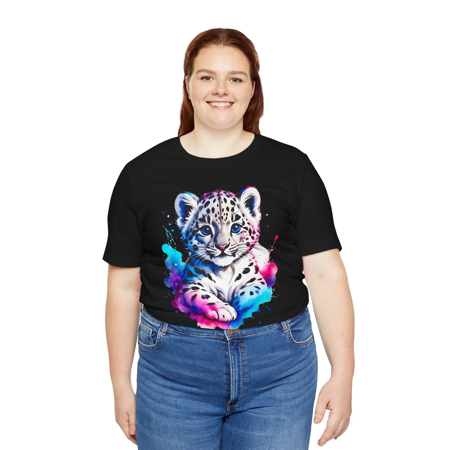 Baby Leopard Shirt, Cute Leopard Tee Shirt, Animal T-Shirt, Gepard Top, Animal Tees, Art Design T-Shirt, Graphic Tee