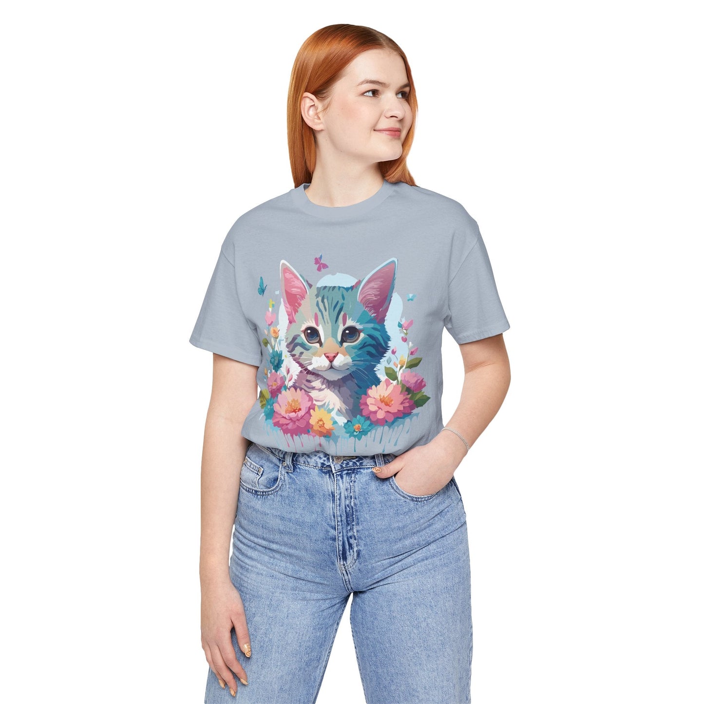 Cat Graphic Unisex 100 Cotton Vintage Design Tee 2