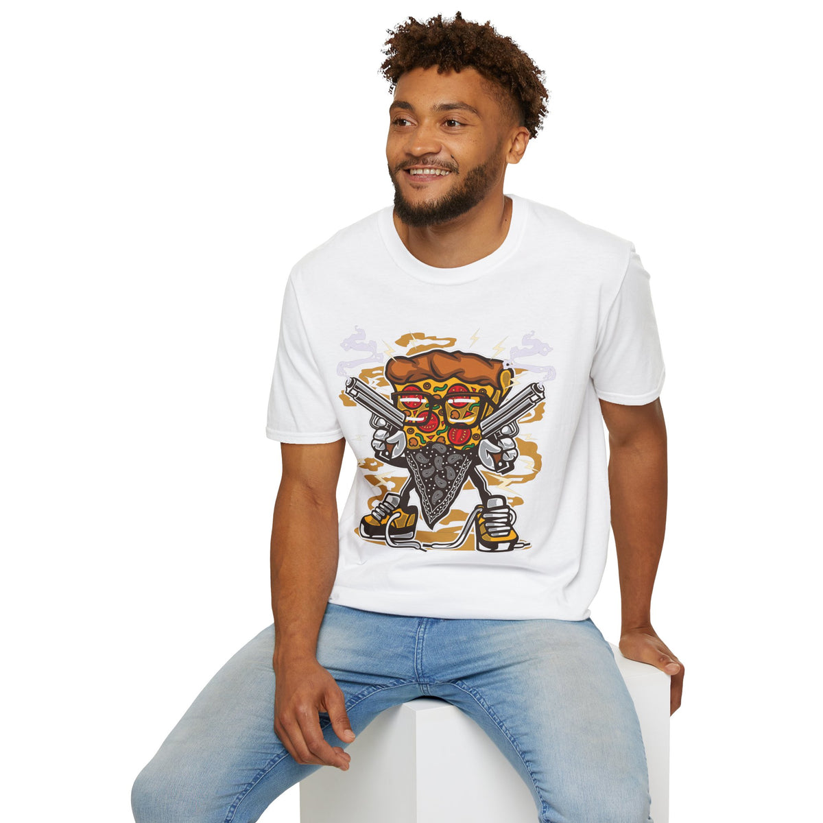 Unisex Cotton T-Shirt with Cartoon Graphic Design