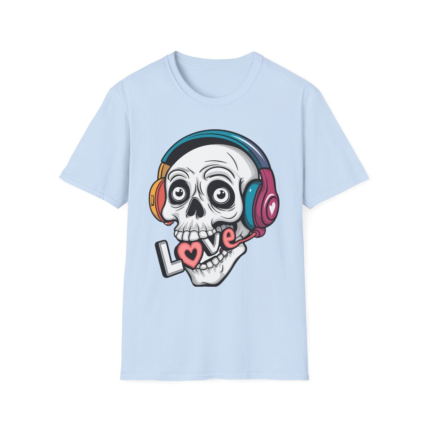 Skull Tee Shirt Unisex Skeleton Shirt With Skull Artwork Gildan Softstyle Cotton Tee