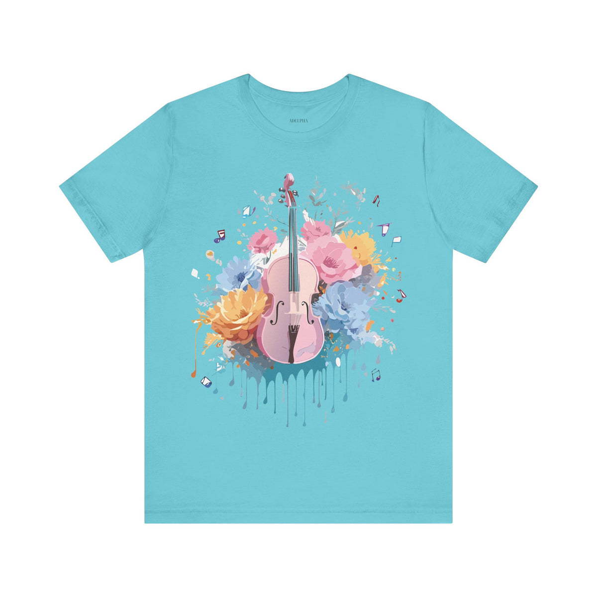 Music Graphic Unisex Cotton Bella+Canvas Tee with Art Design m156