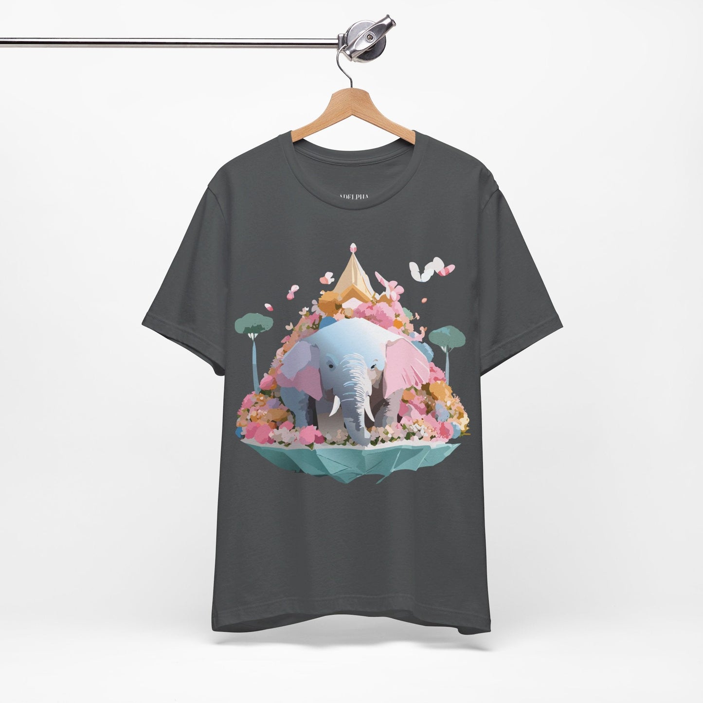 Elephant Graphic Tee Adelpha Unisex Short Sleeve Vintage Inspired Art Design Premium