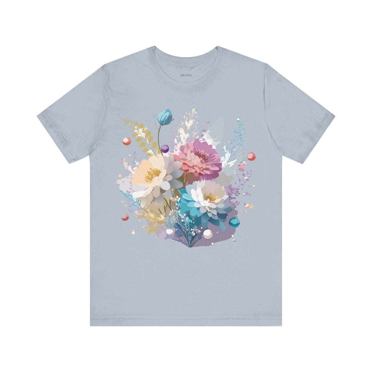 Floral Graphic Tee Shirt - Bella+Canvas Unisex 100 Cotton 8