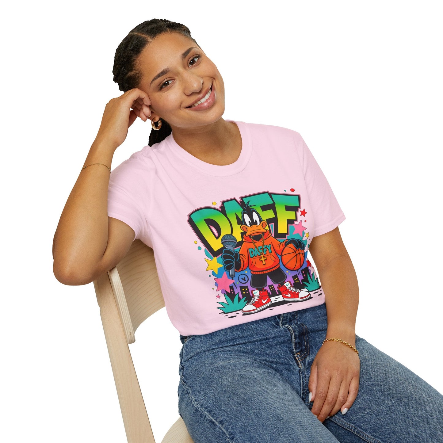 Unisex Cartoon T Shirt With Animation Design Funny Animals Tee Gildan Softstyle 64000