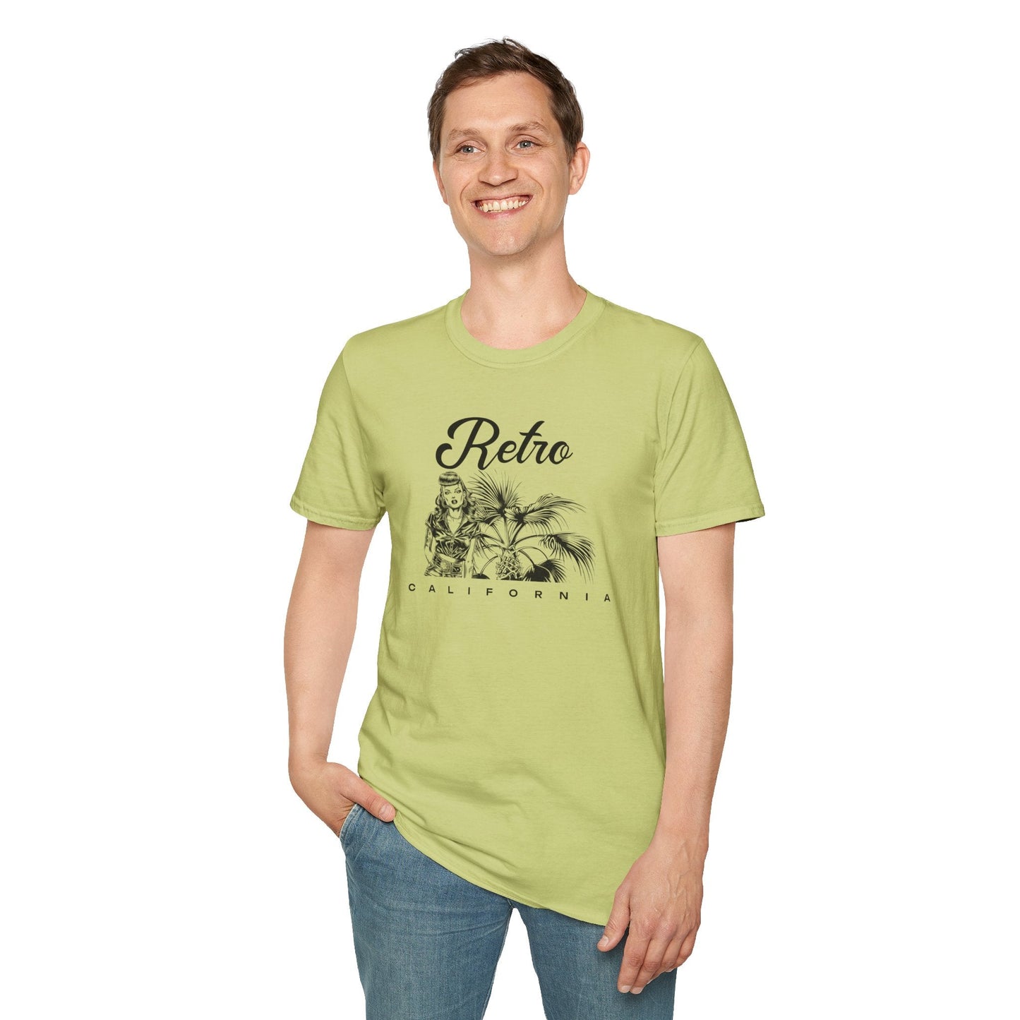 Retro California T-Shirt Unisex Cotton Vintage Palm Beach Graphic Tee