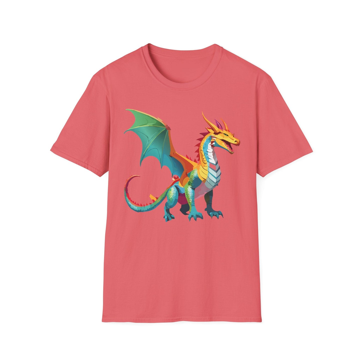 Dragon Graphic Unisex Cotton Softstyle Art Design Tee With Animals 8
