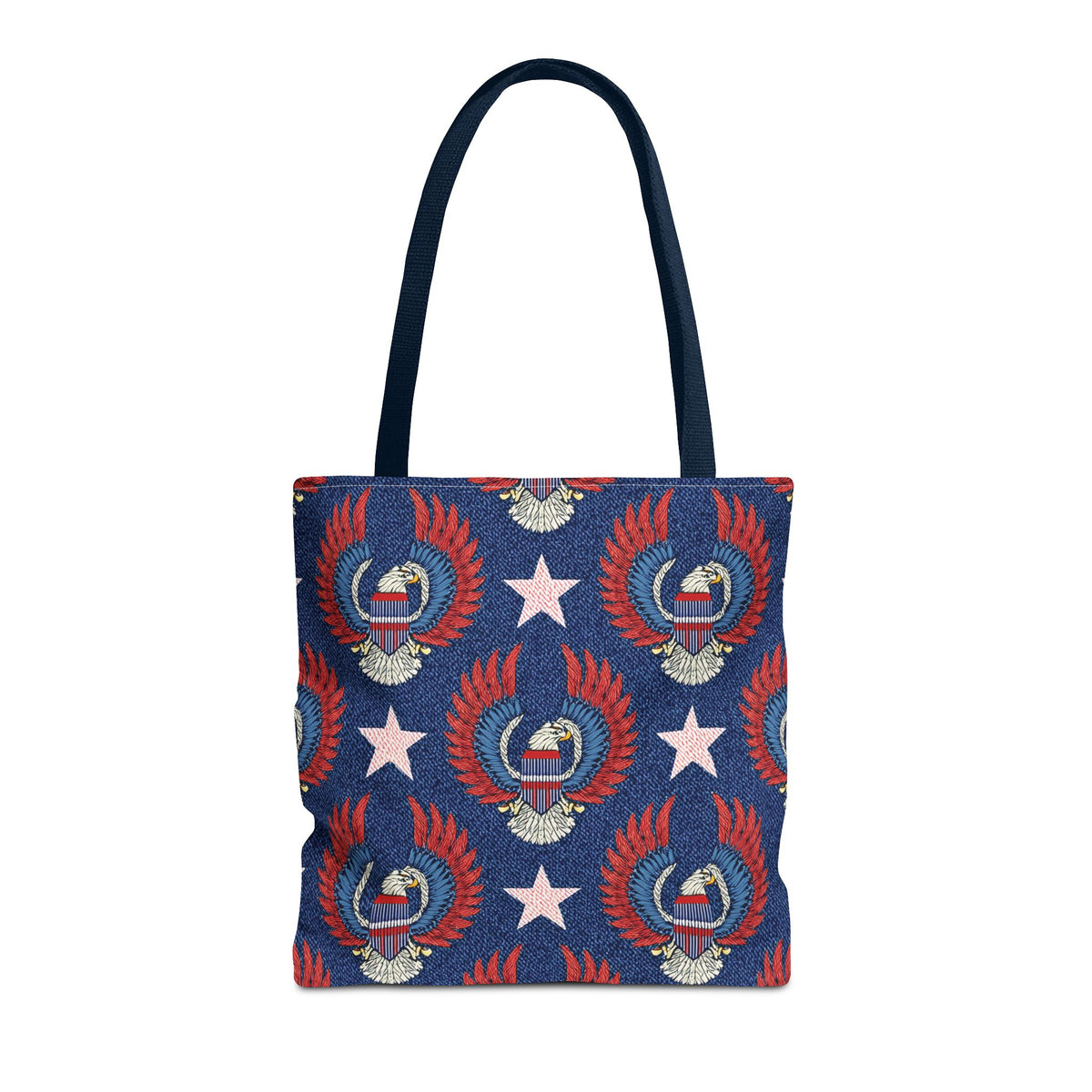 4th of July Graphic Denim Fabric Imitation Print Unisex Canvas Bag Poly Spun 3 Sizes Tote Bag 200-4