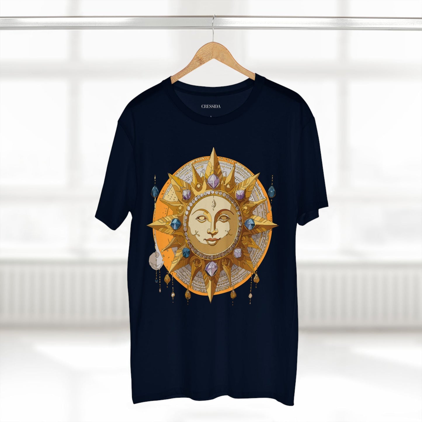Gold Sun Graphic Unisex 100 Cotton T-Shirt with Golden Art Design 3