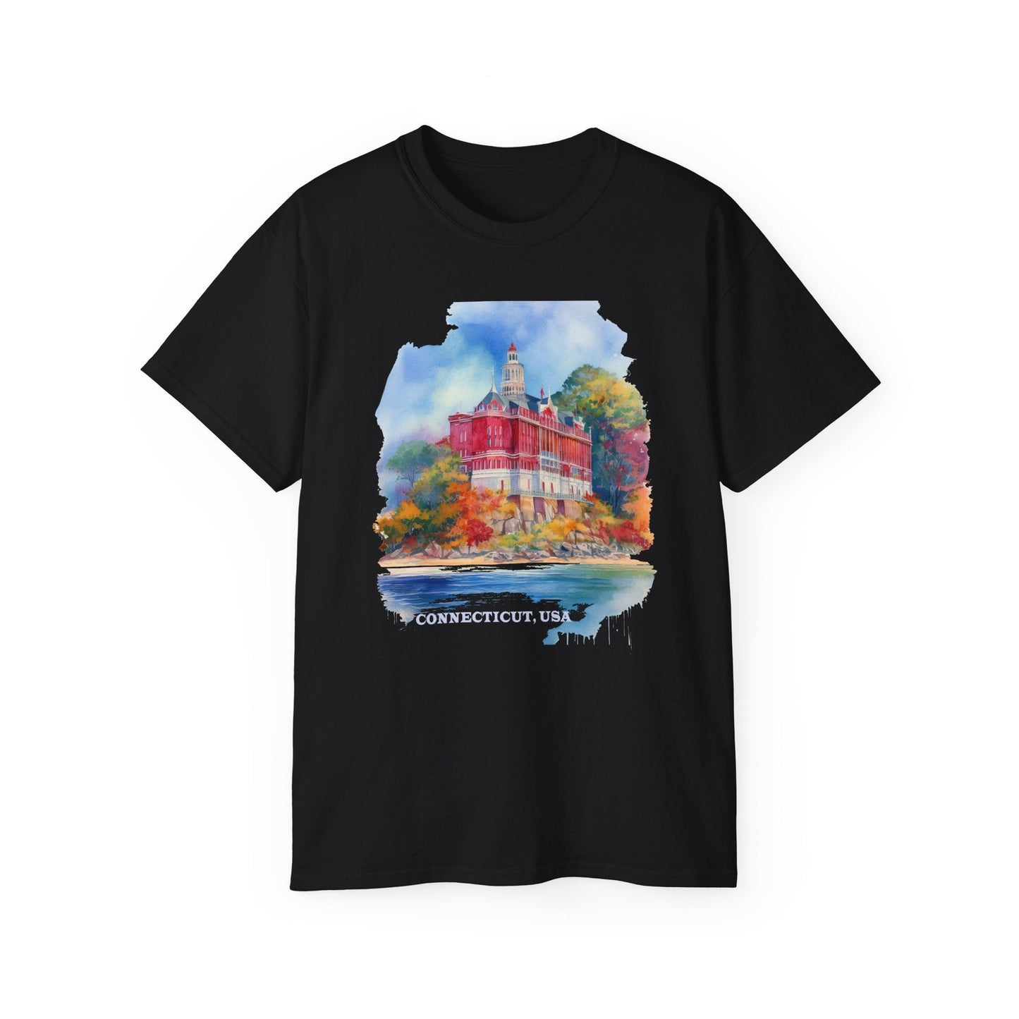 Connecticut Graphic Unisex Cotton T‑Shirt 2