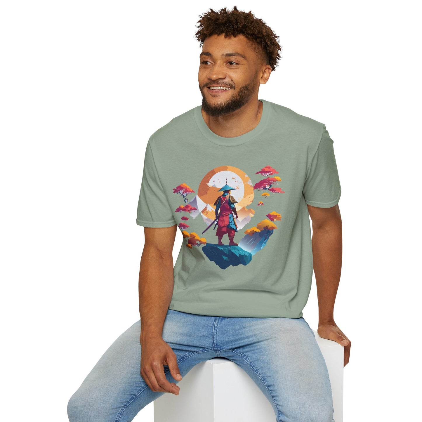 Gildan Softstyle 64000 Samurai T Shirt Unisex Cotton Tee With Samurai Design Relaxed Fit