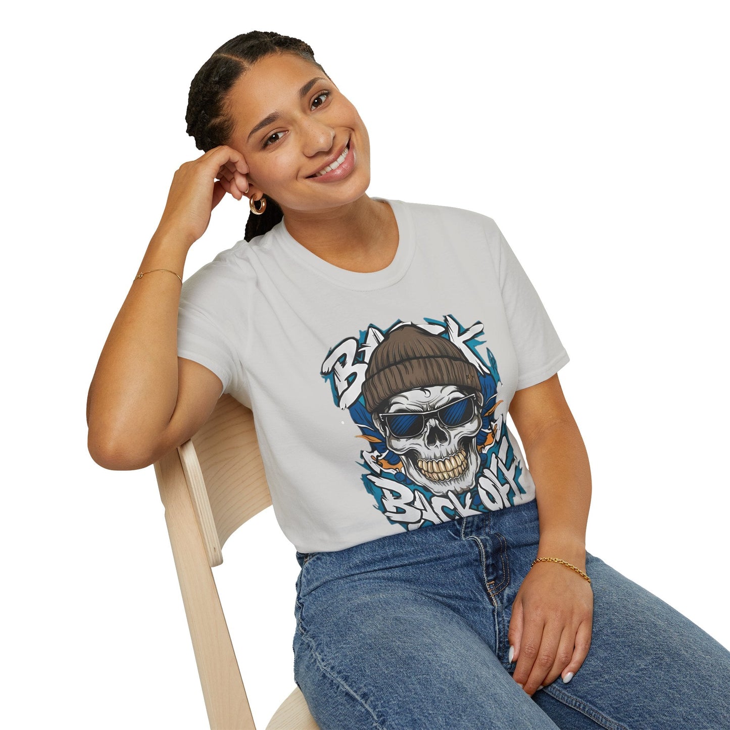 Gildan Softstyle Skull Tee Shirt Unisex Skeleton Design 100 Percent Cotton Graphic Tee