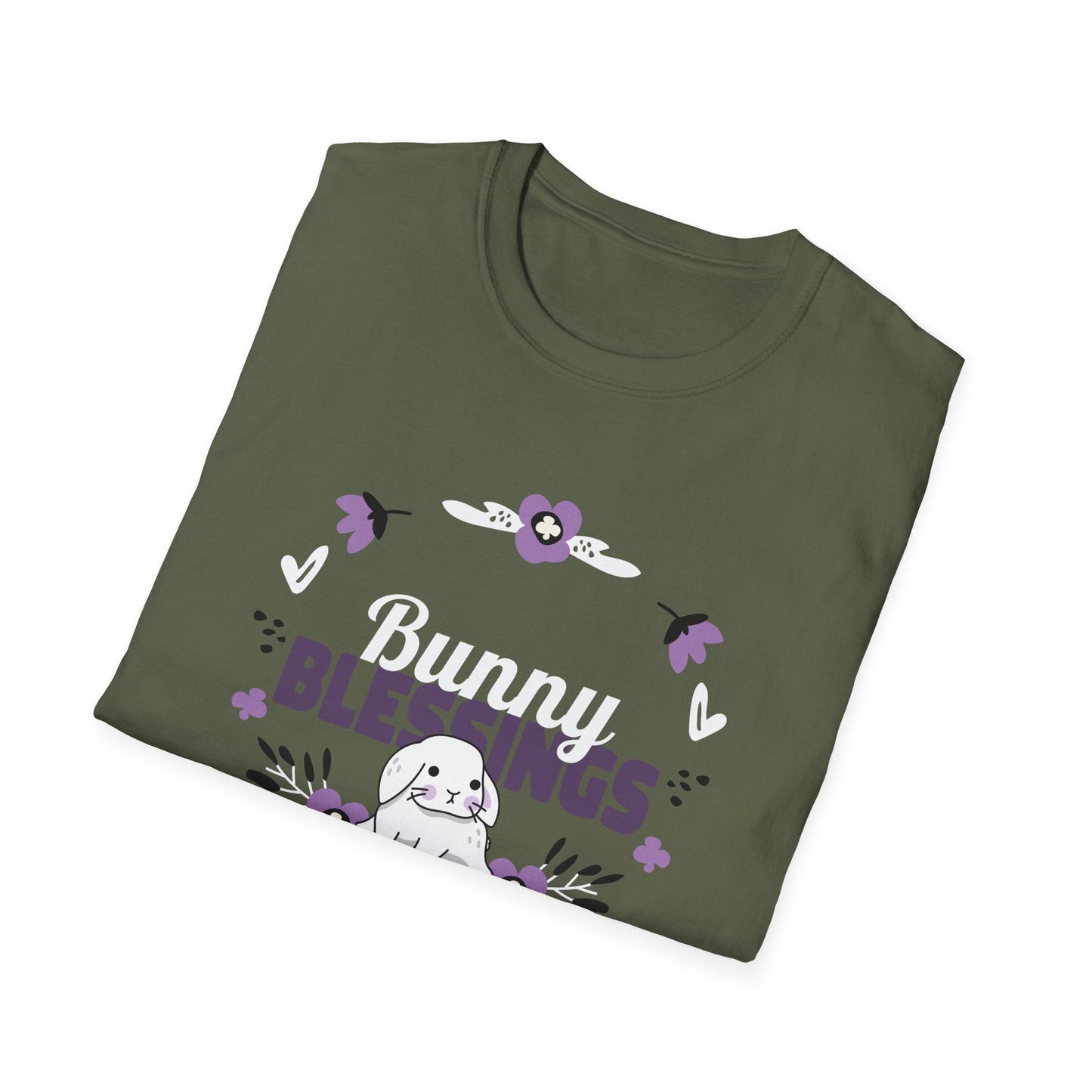 Easter Bunny T Shirt Unisex Gildan Softstyle 64000 Tee With Easter Signature Design