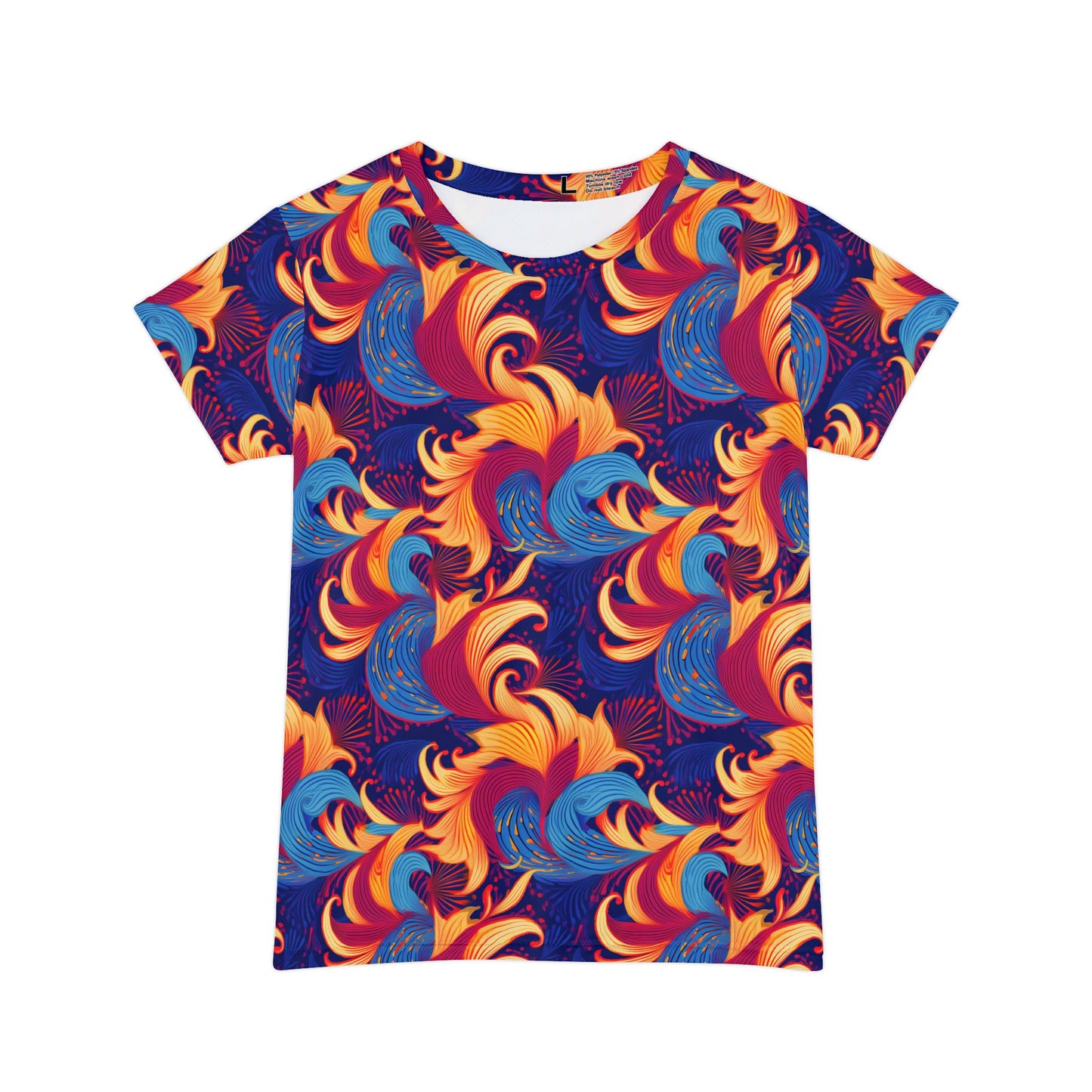 Women Poly Span T-Shirt with Floral Print