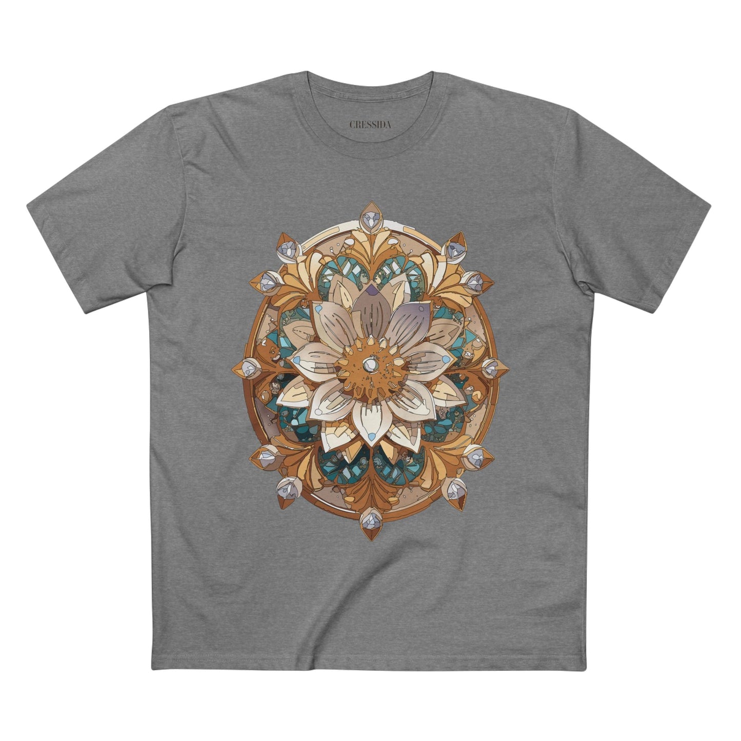 Floral Graphic T-Shirt Unisex 100 Cotton Art Design with Antique Flowers Tee 16