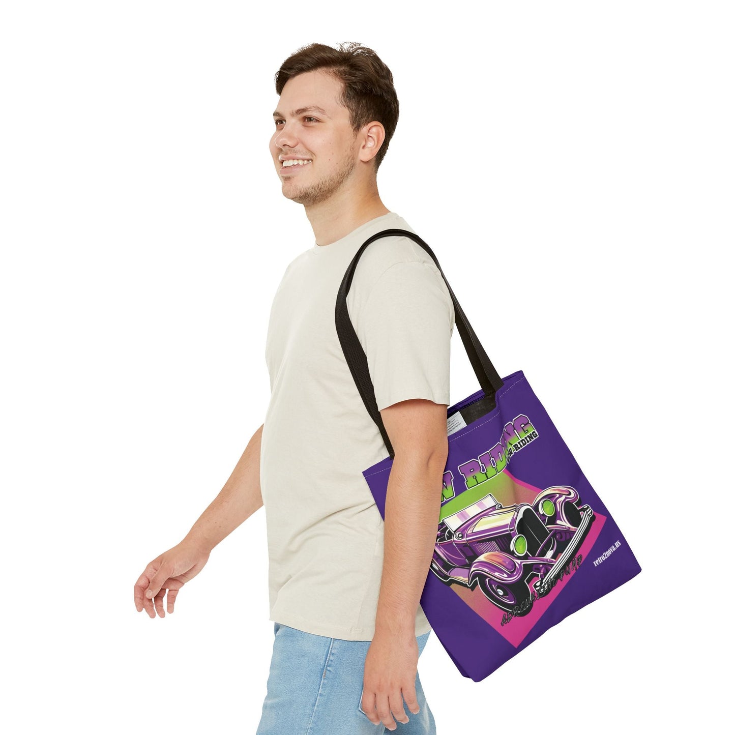 Canvas Tote Bag Classic Vintage Car Design Durable Everyday Carry For Work And Travel