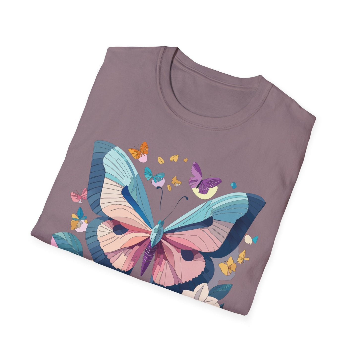 Butterfly Shirt Unisex T Shirt Softstyle Gildan 64000 Ring Spun Cotton Monarch Design