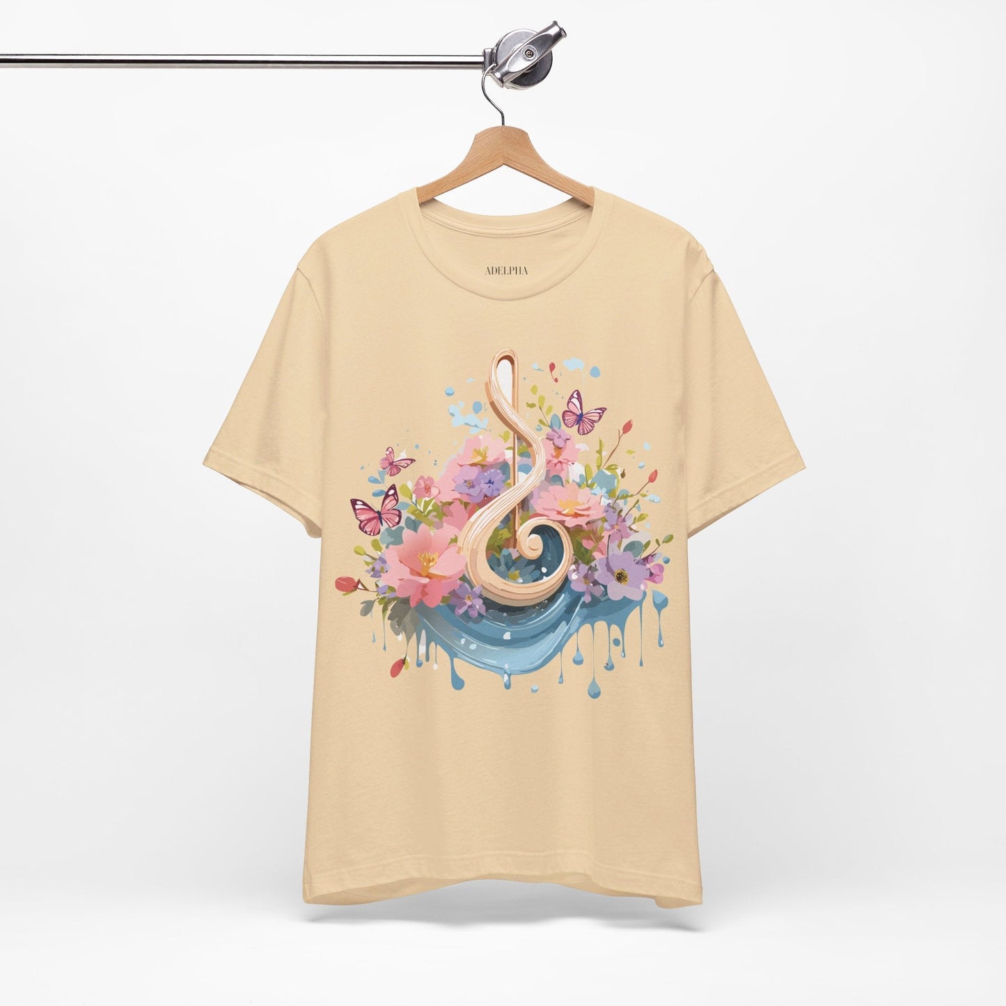 Music Graphic T Shirt Unisex Short Sleeve Adelpha Vintage Inspired Artwork Tee Premium Edition