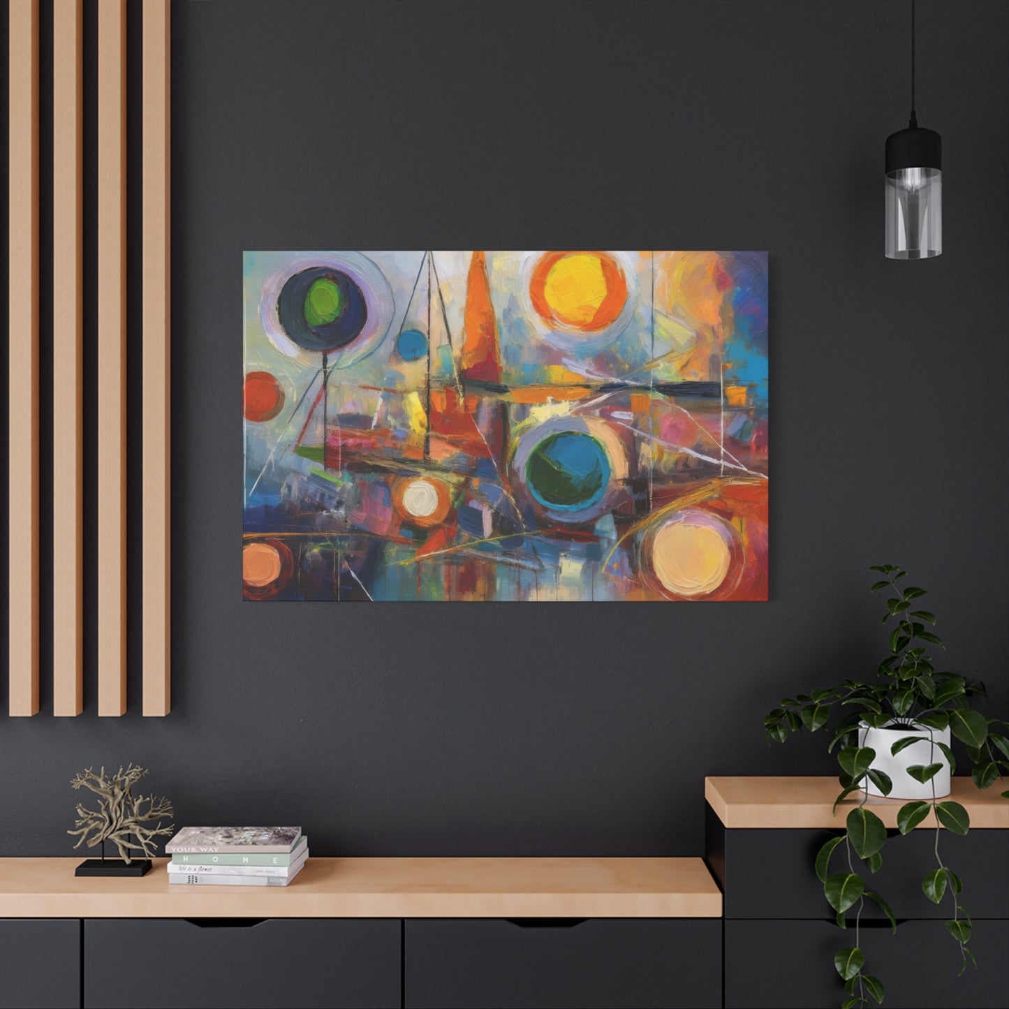 Abstract Oil Painting Print Canvas 24x16, 30x20, 36x24, 48x32, 60x40 Bright Latex Inks, Pine-Wood Inner Frame ABH-74