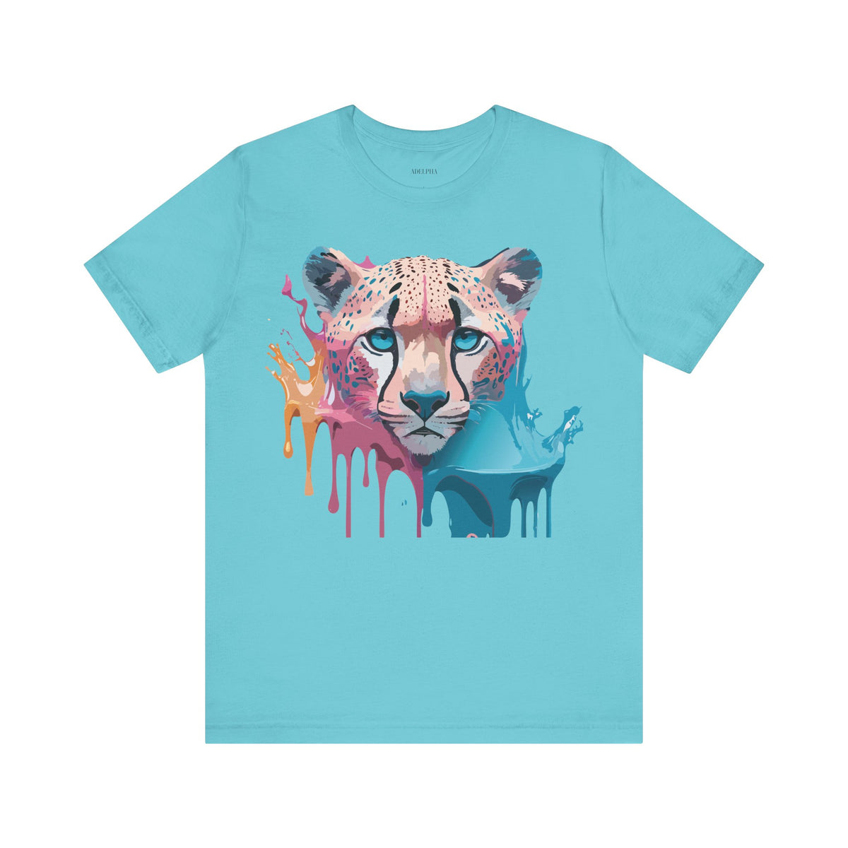 Cheetah Graphic Unisex Cotton Bella+Canvas Tee with Art Animal Design e303