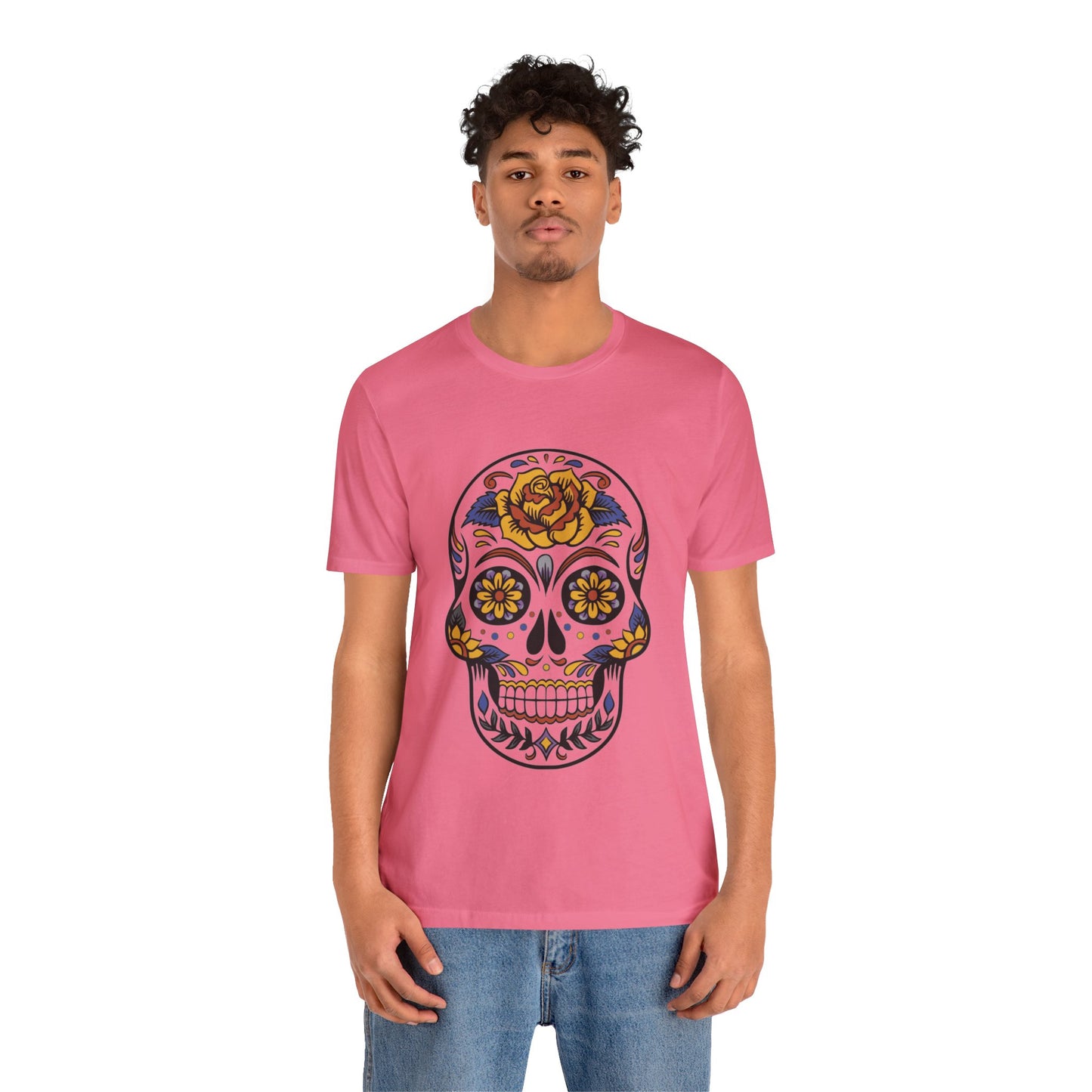 Unisex Cotton Tee Shirt with Skull