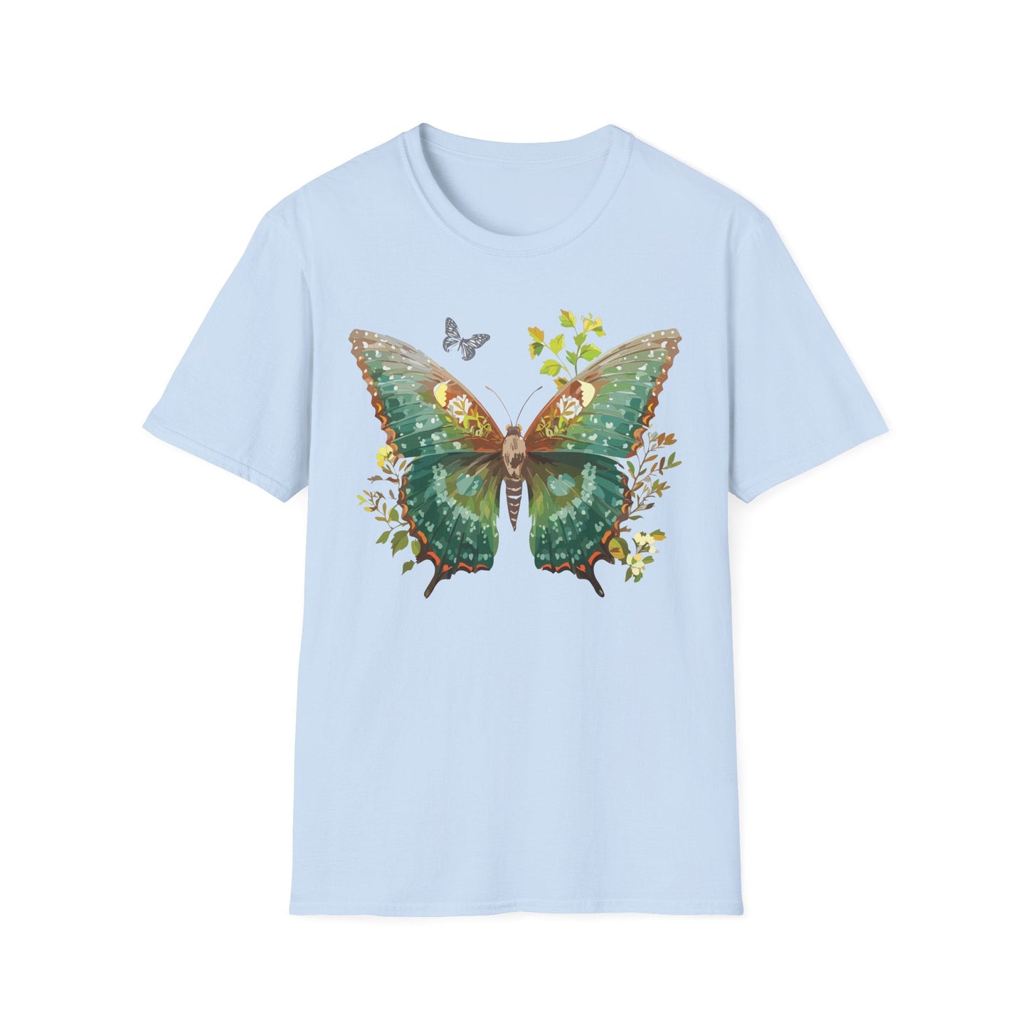 Butterfly Shirt Unisex T Shirt Monarch Print Gildan Softstyle 64000 Comfortable Everyday Wear