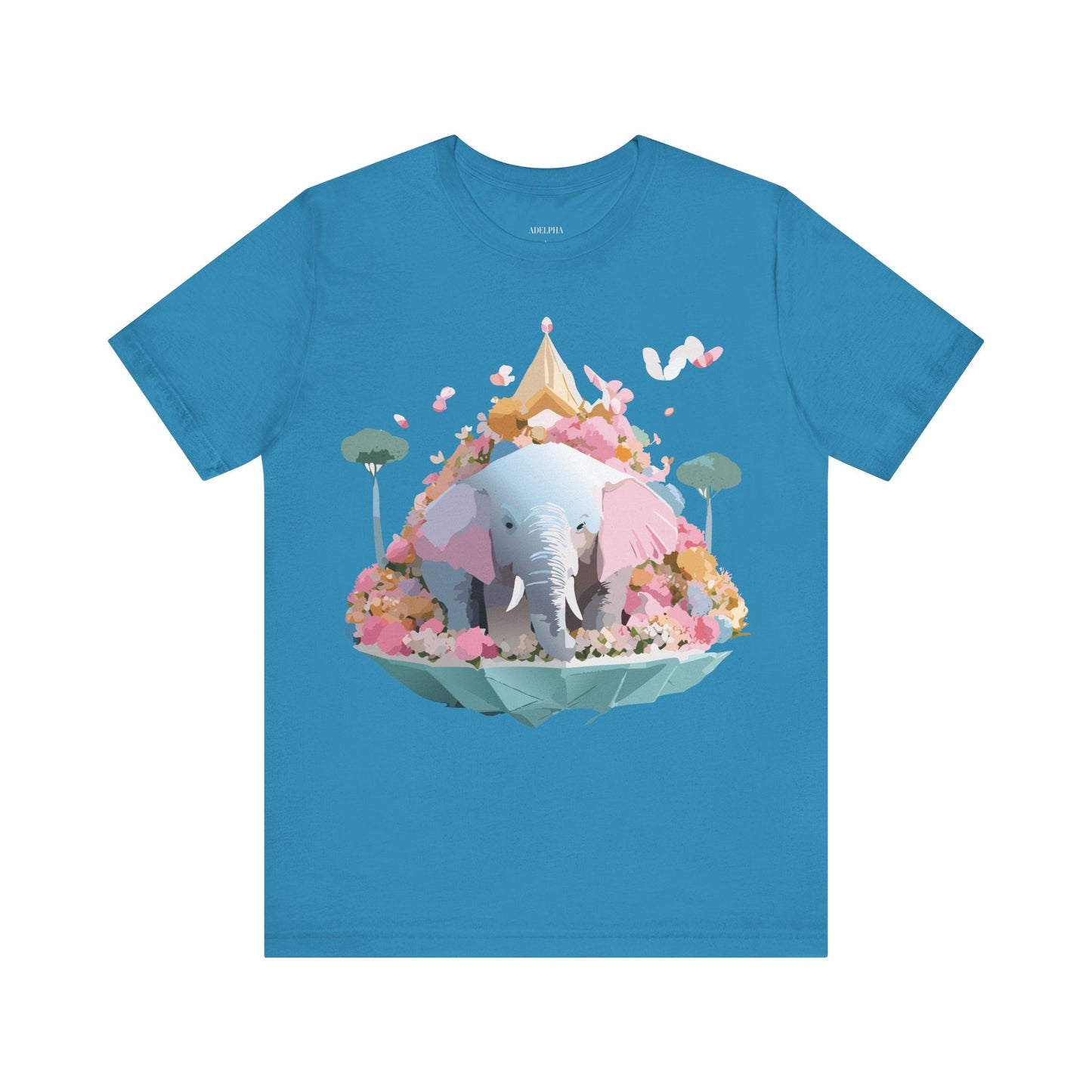 Elephant Graphic Tee Adelpha Unisex Short Sleeve Vintage Inspired Art Design Premium
