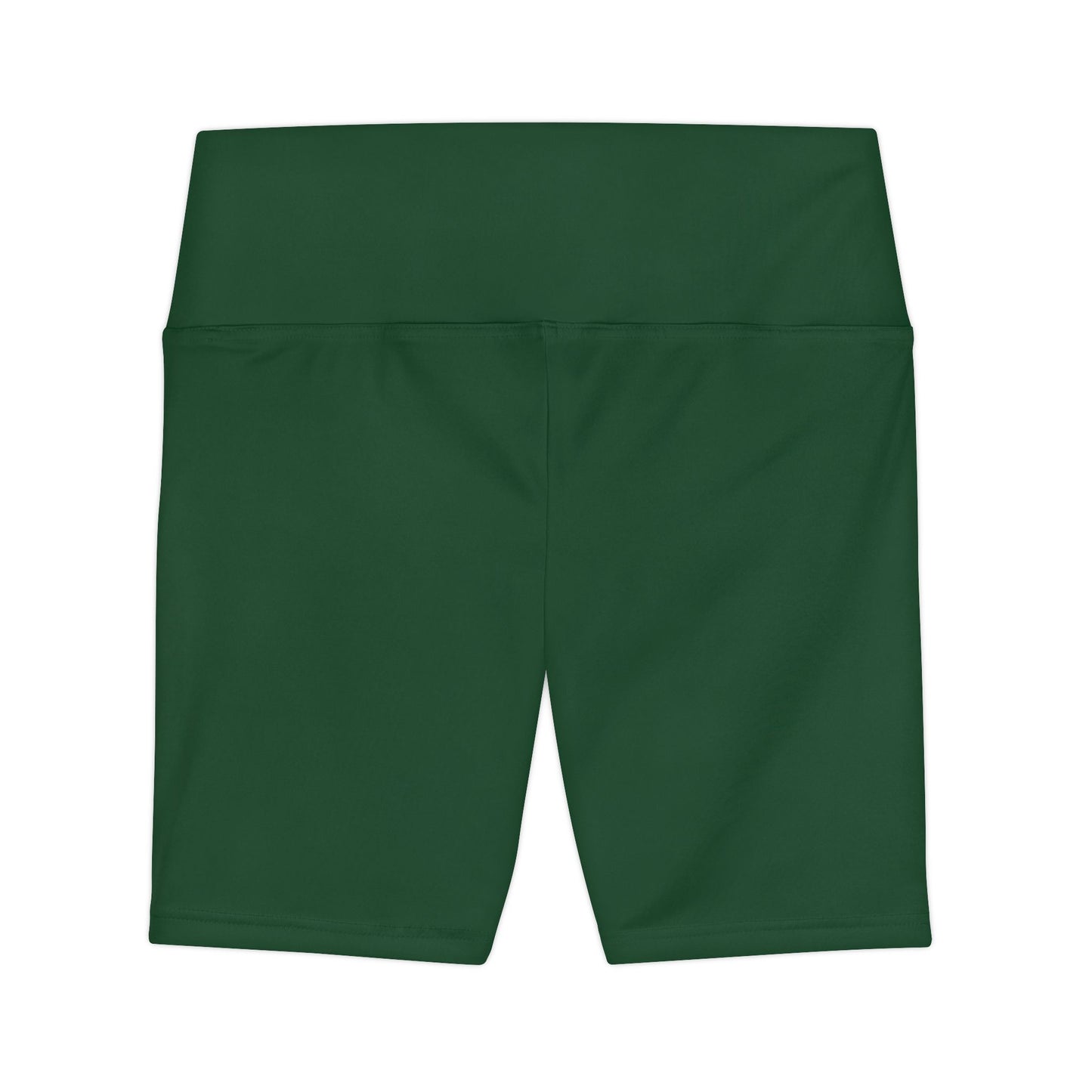Dark Spruce Green Women's Forest Green High-Waist Workout Bike Shorts