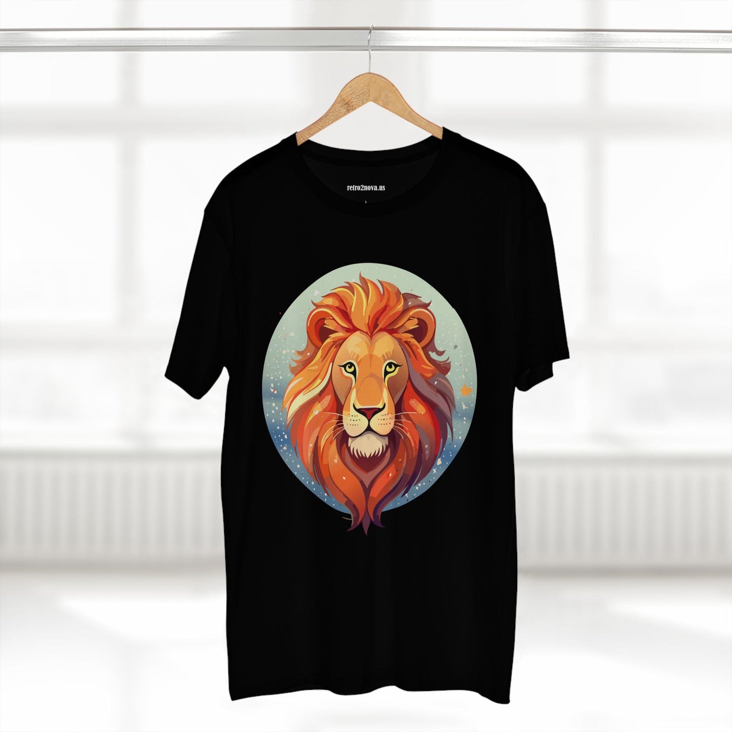 Lion Art Shirt Unisex Premium Cotton Tee With Original Art Design From Retro2Nova Art Collection Worldwide