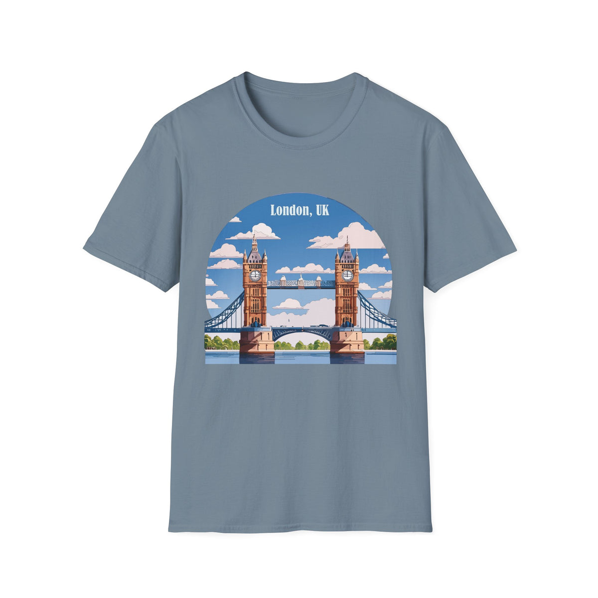 London Tower Bridge Illustration T-Shirt | London, UK skyline tee